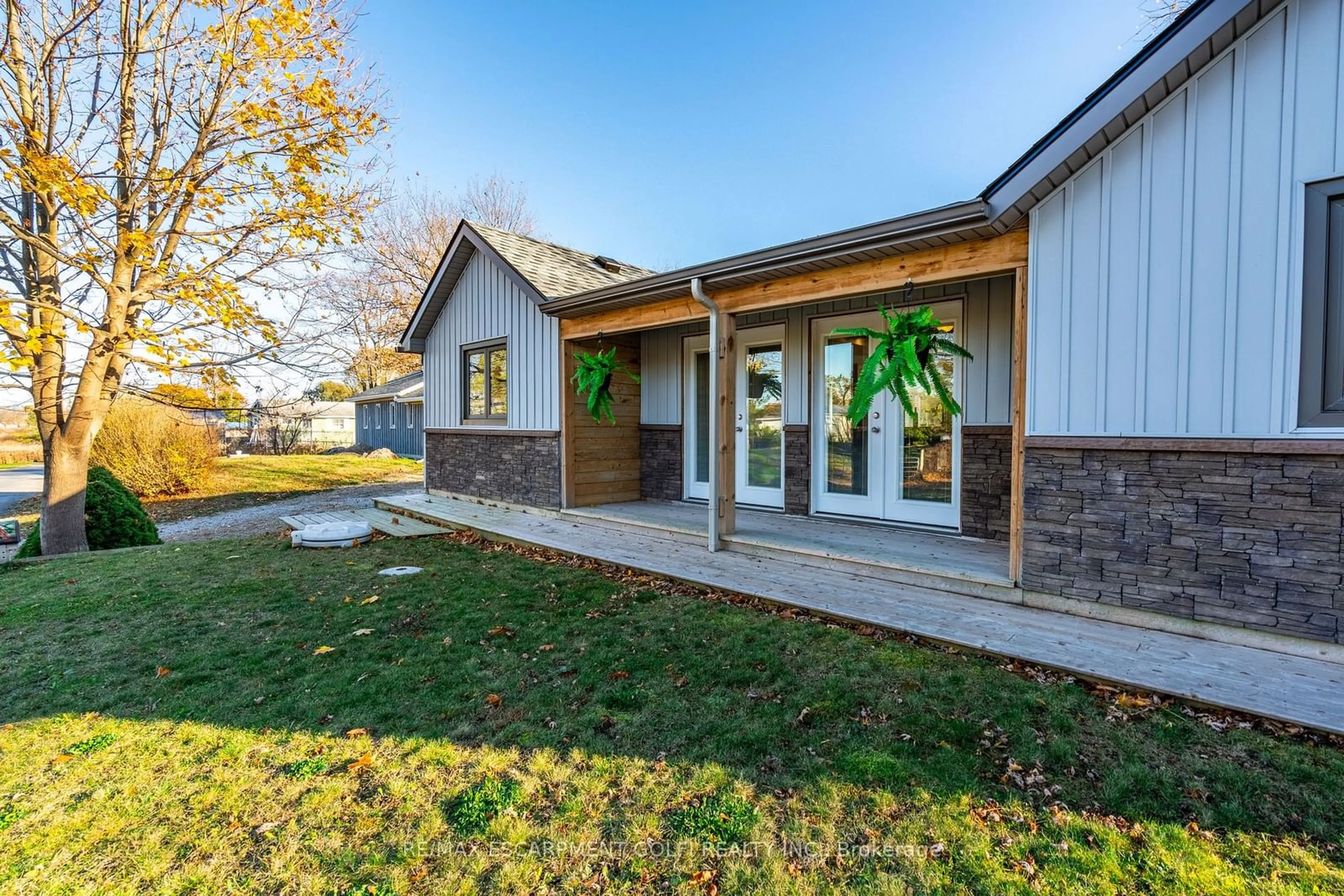 Frontside or backside of a home, the fenced backyard for 2094 LAKESHORE Rd, Haldimand Ontario N1A 2W8