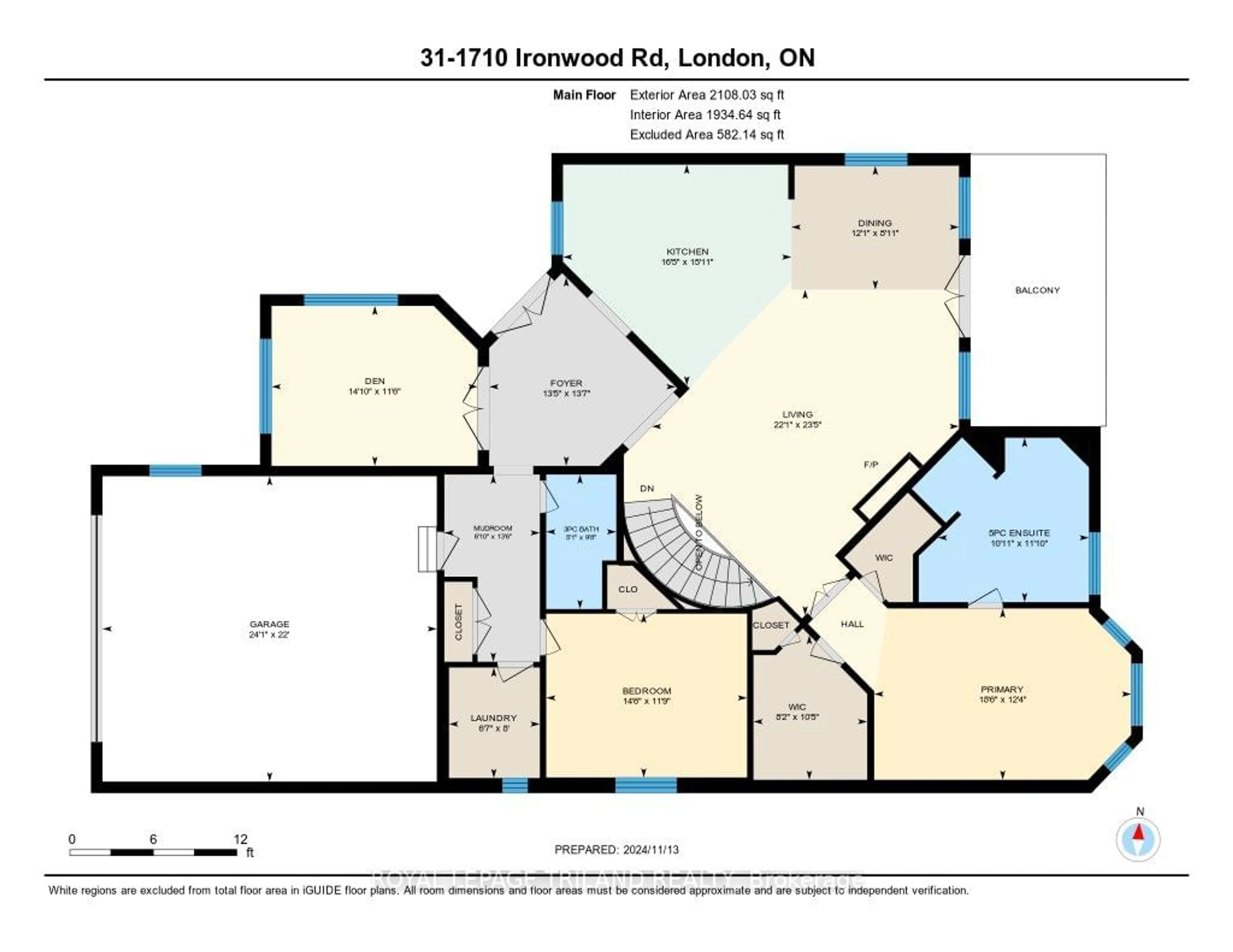 Floor plan for 1710 Ironwood Dr #31, London Ontario N6K 0G9