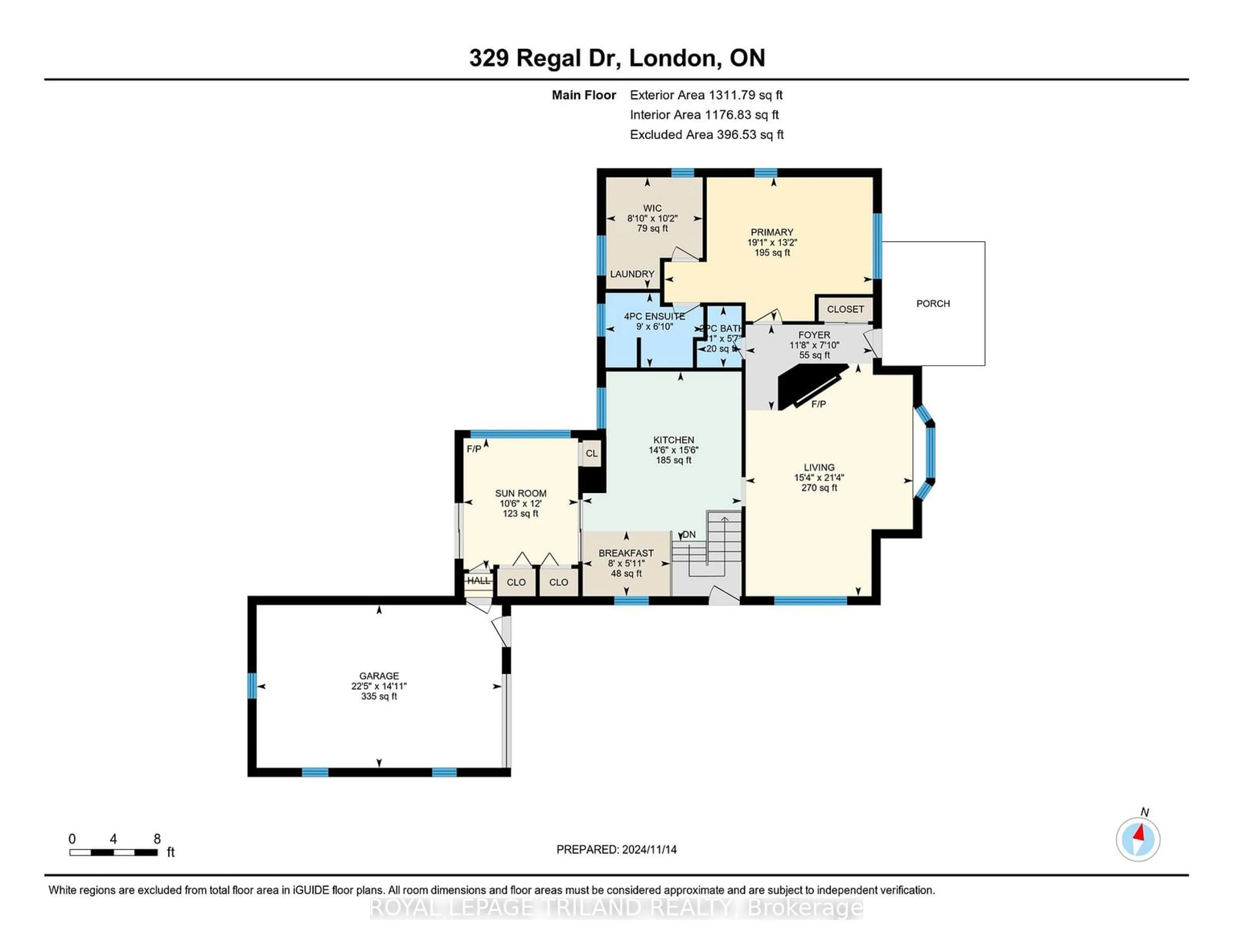 Floor plan for 329 Regal Dr, London Ontario N5Y 1J3