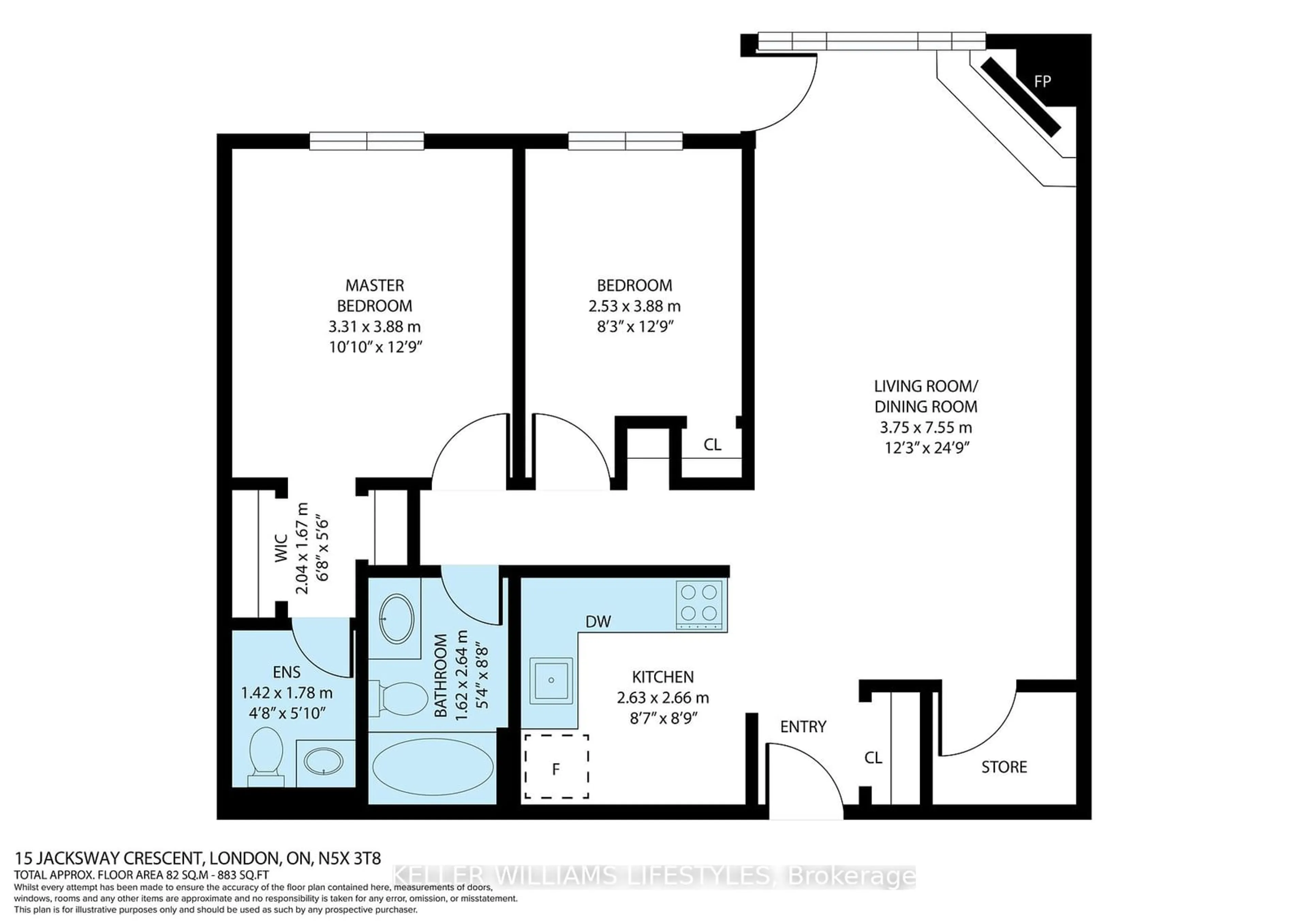 Floor plan for 15 JACKSWAY Cres #105, London Ontario N5X 3T8