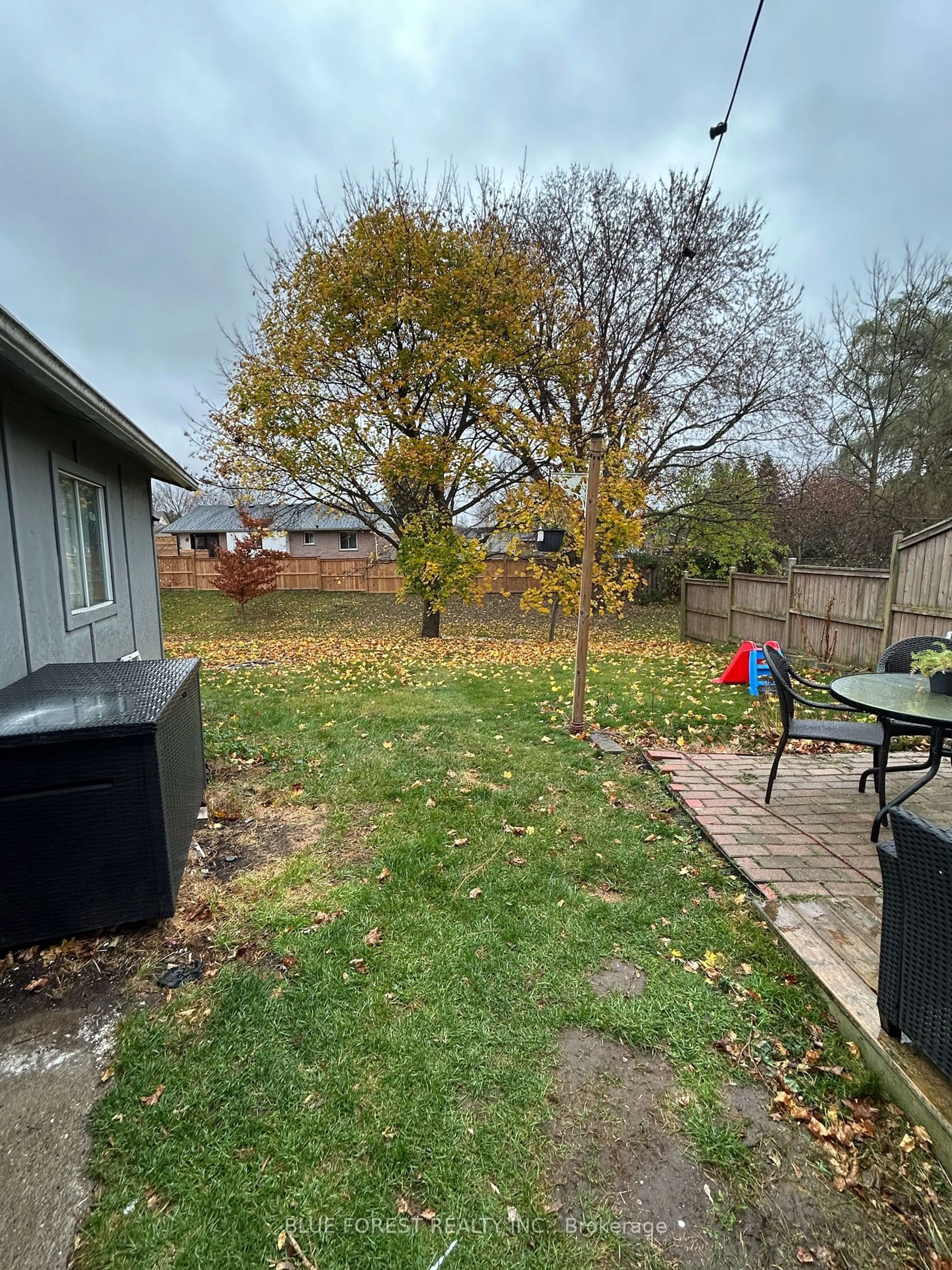 Patio, the fenced backyard for 17 Parcreek Pl, Strathroy-Caradoc Ontario N7G 3S1