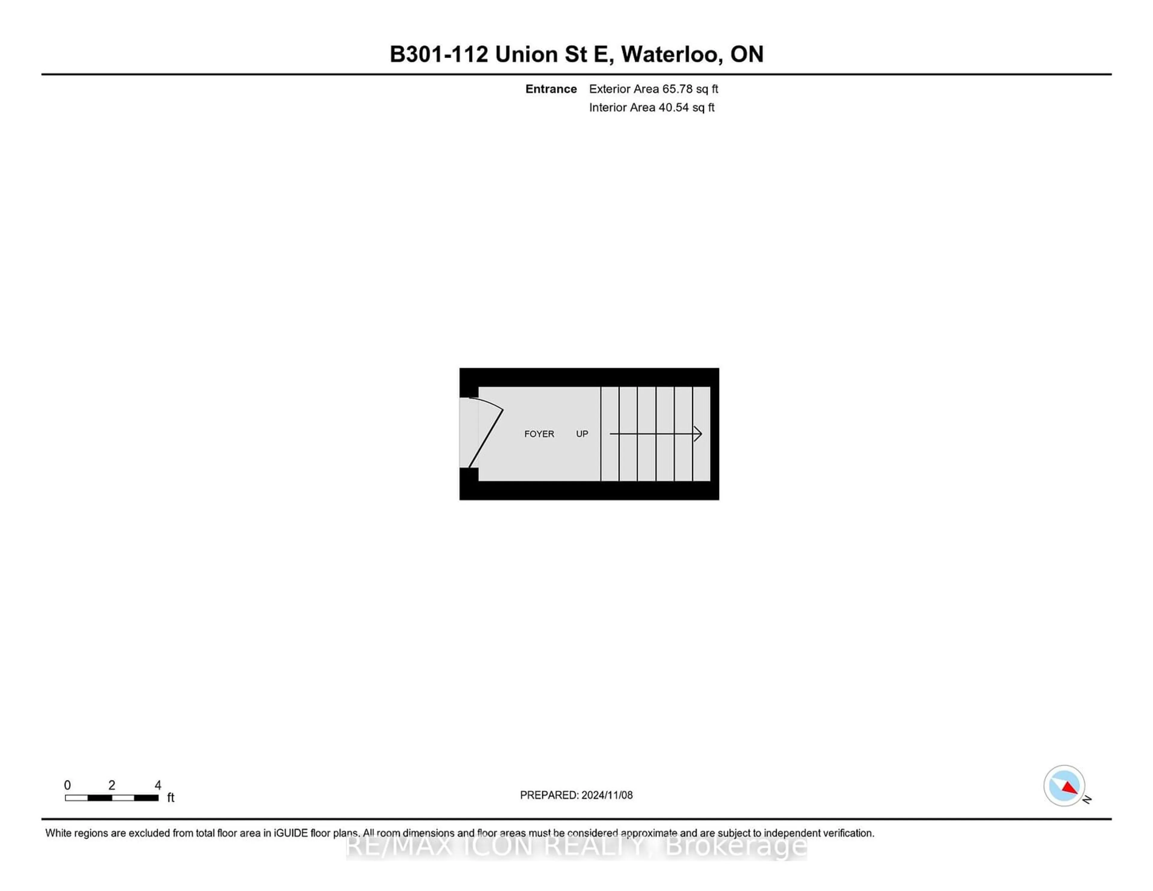 Floor plan for 112 Union St #B301, Waterloo Ontario N2J 0E4