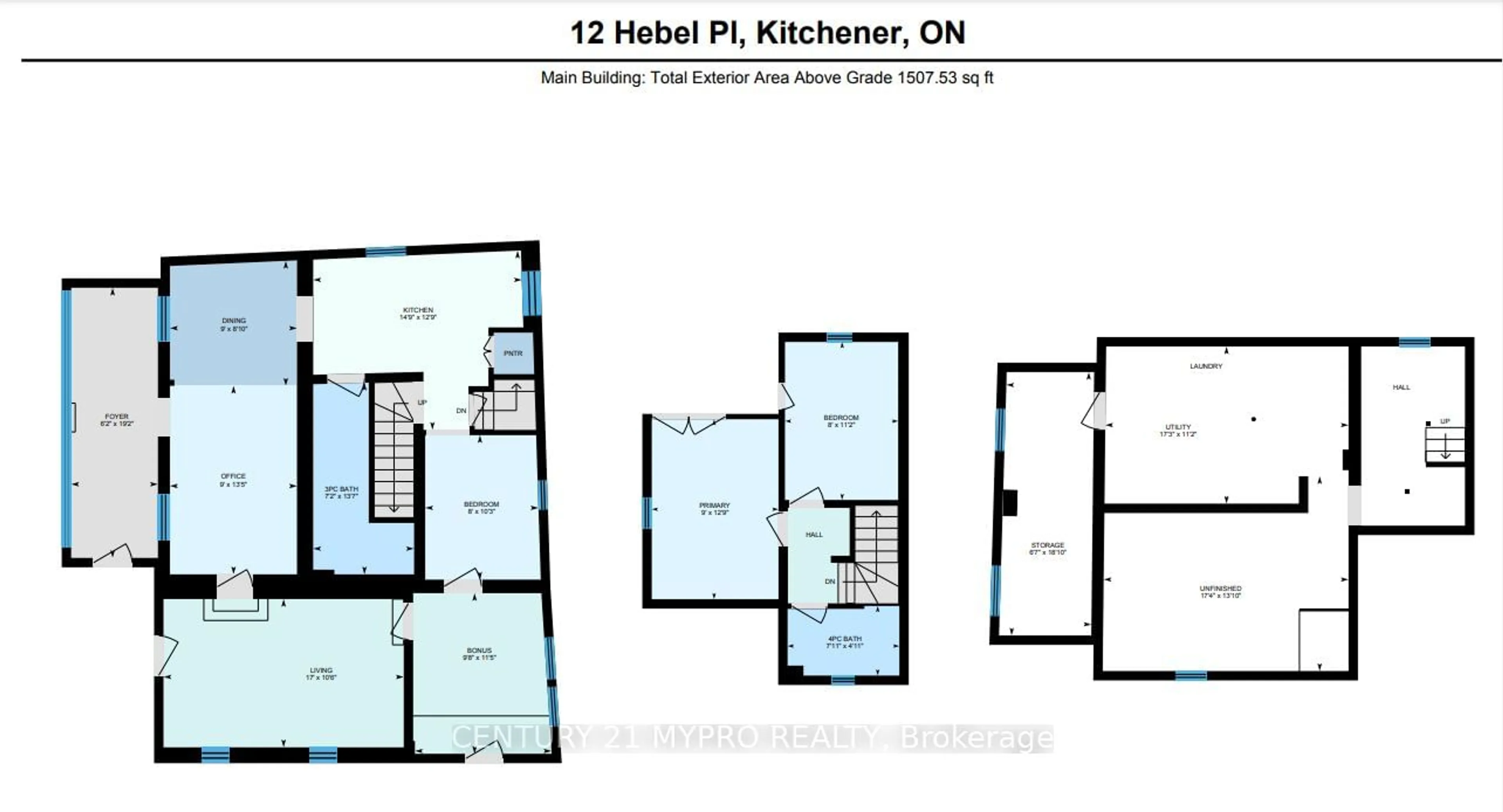 Floor plan for 12 Hebel Pl, Kitchener Ontario N2G 3J4