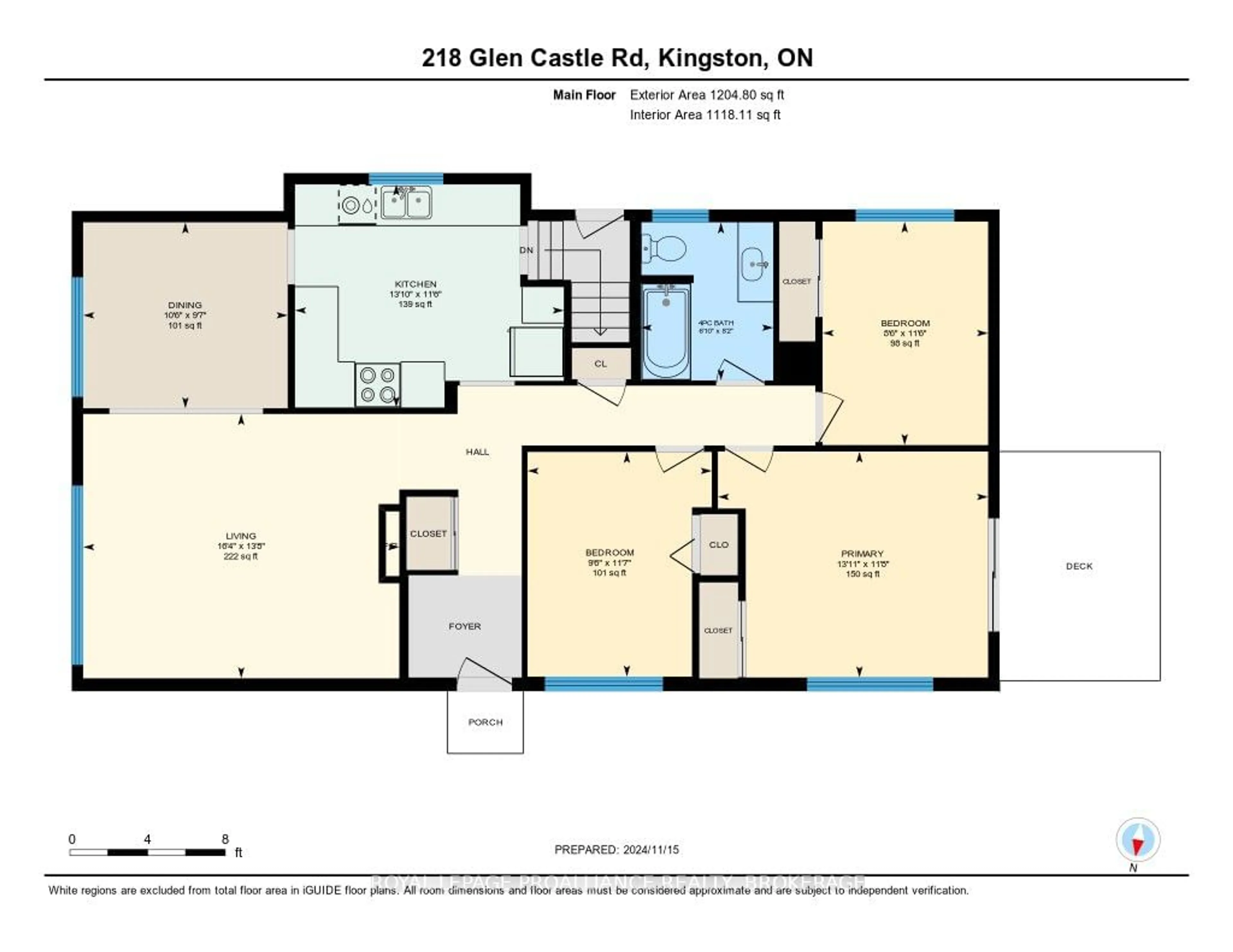 Floor plan for 218 Glen Castle Rd, Kingston Ontario K7M 4N8