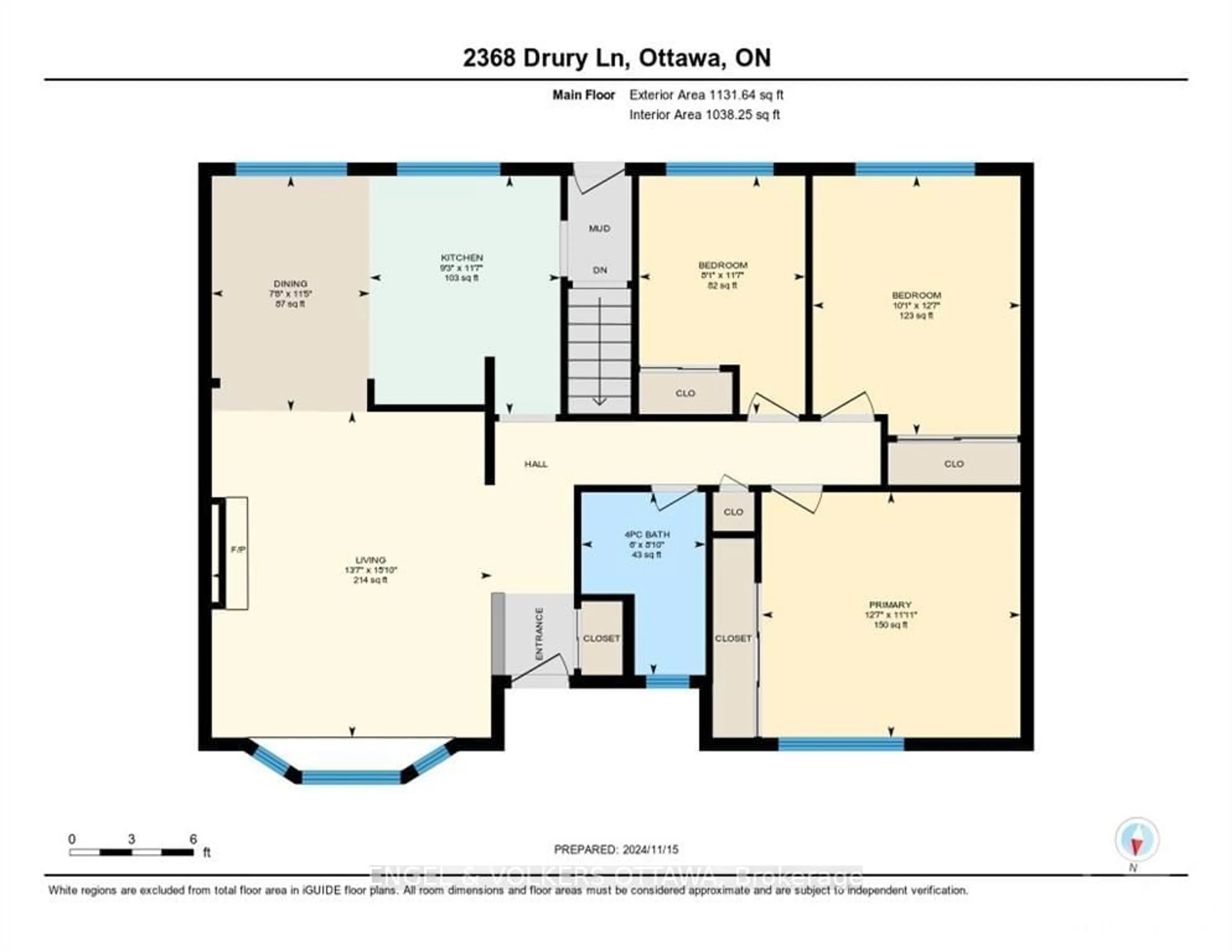 Floor plan for 2368 DRURY Lane, Parkway Park - Queensway Terrace S and Area Ontario K2C 1G5