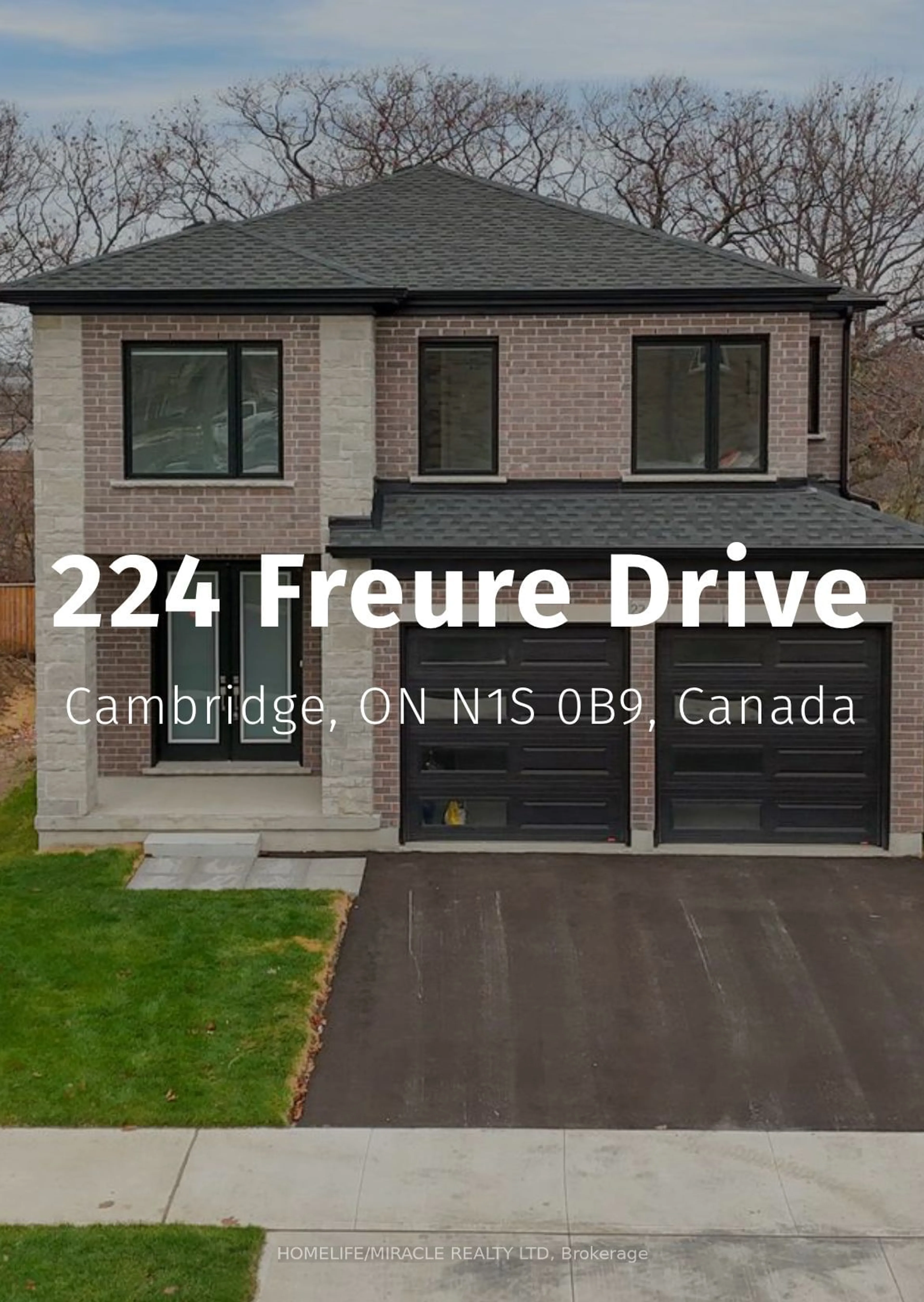 Frontside or backside of a home, the street view for 224 Freure Dr, Cambridge Ontario N1S 0B9