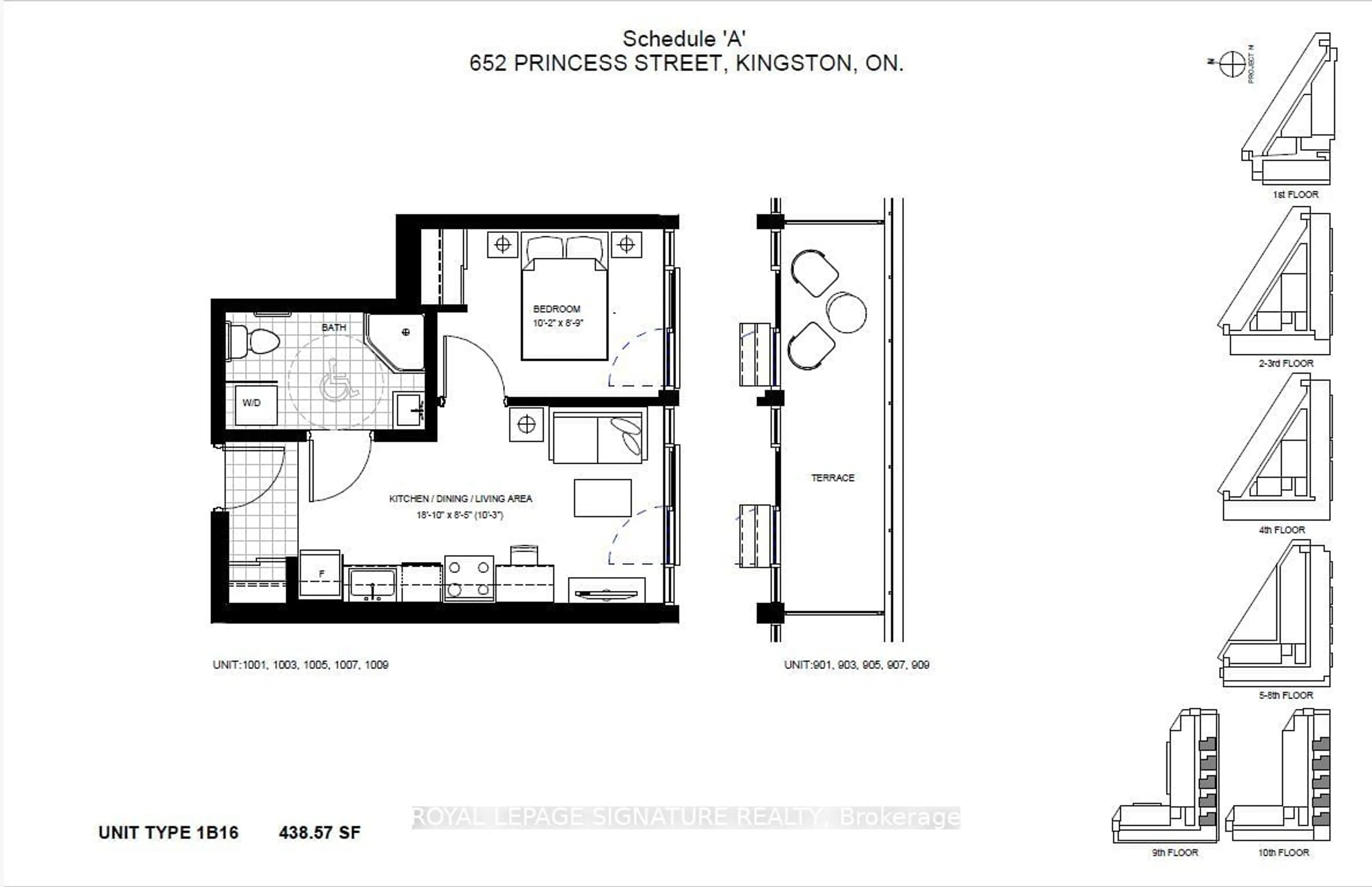 Floor plan for 652 Princess St #909, Kingston Ontario K7L 1E5