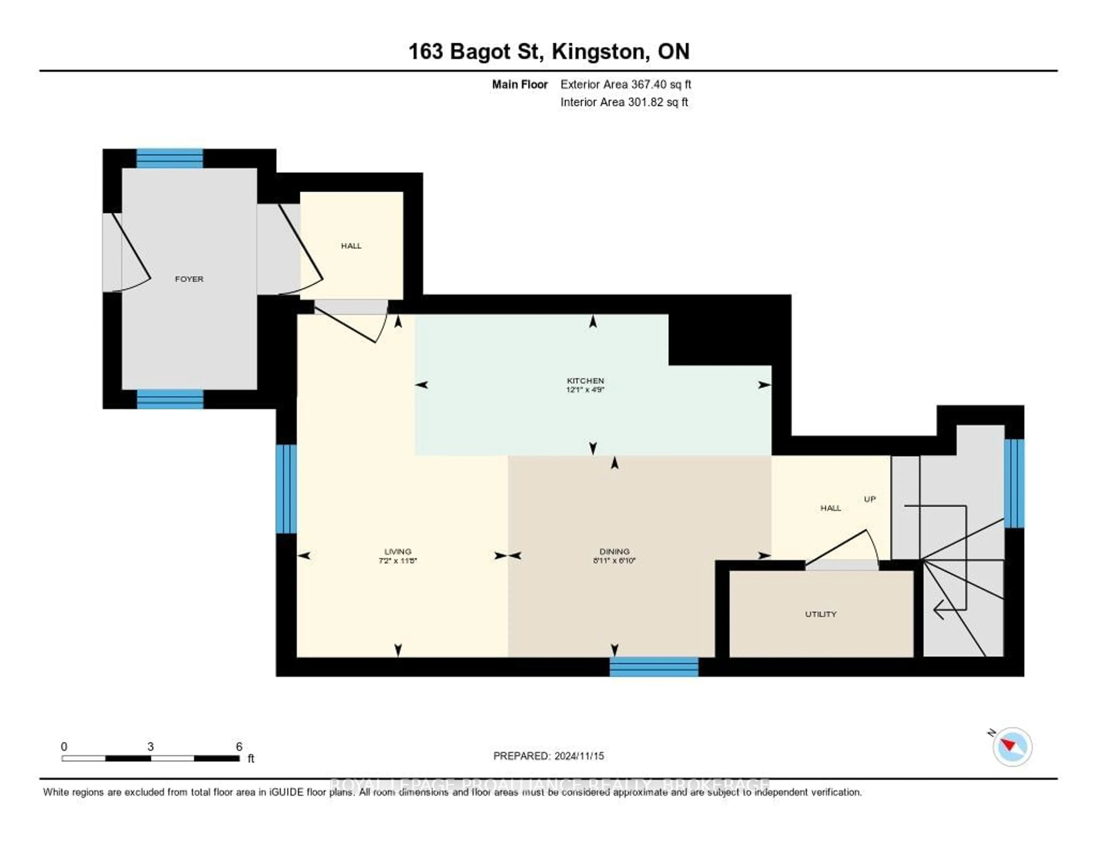 Floor plan for 163 Bagot St, Kingston Ontario K7L 3E9