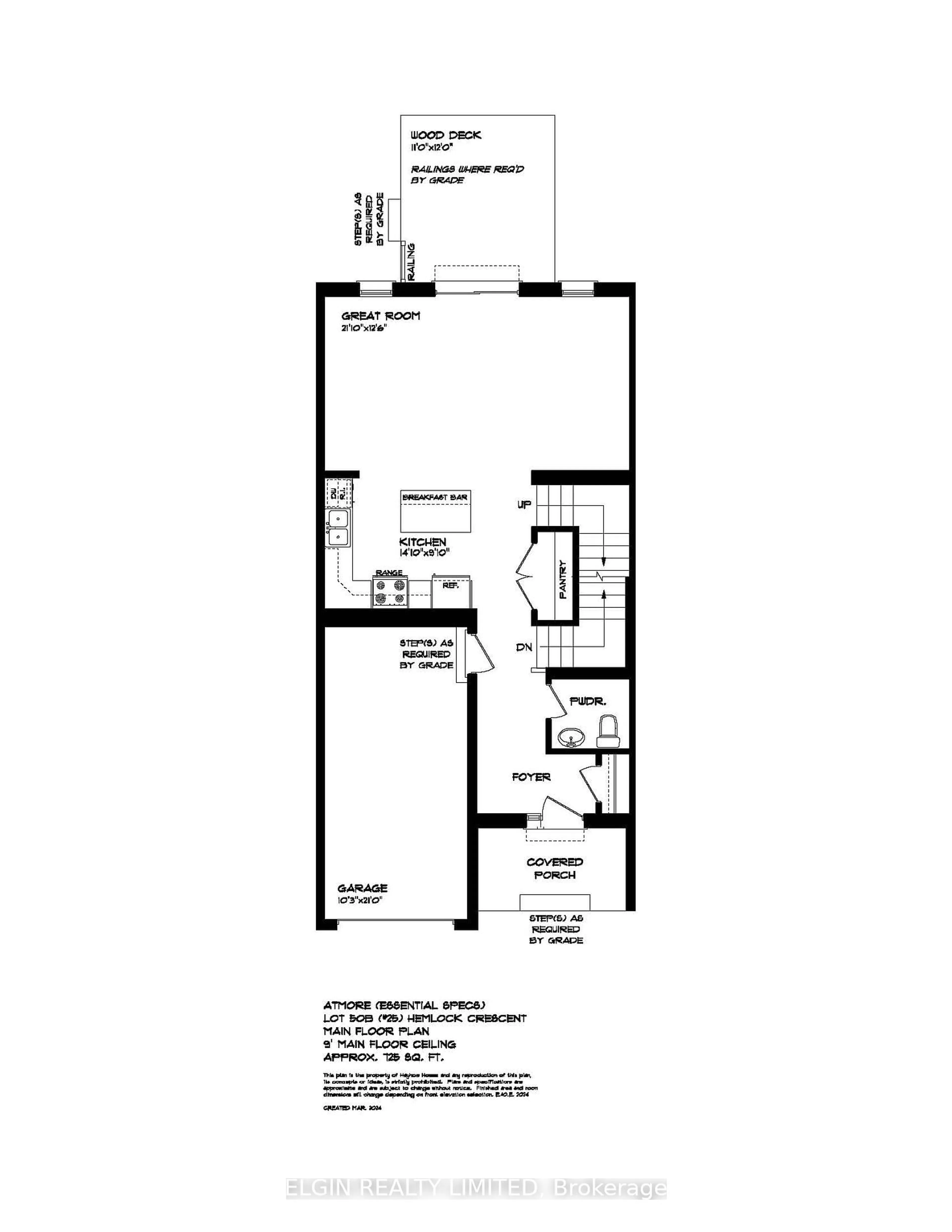 Floor plan for 25 Hemlock Cres, Aylmer Ontario N5H 0C1