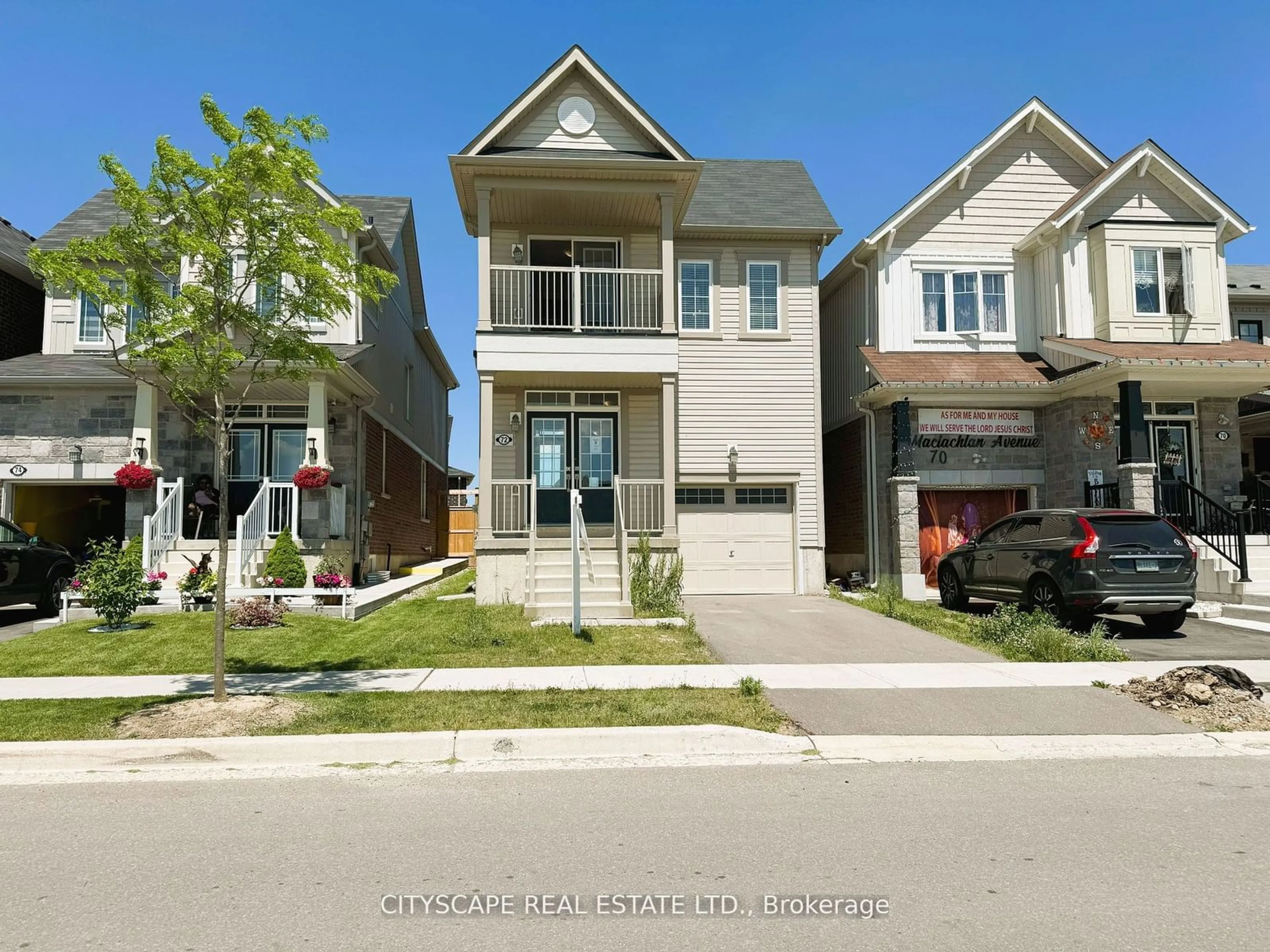 Frontside or backside of a home, the street view for 72 Maclachlan Ave, Haldimand Ontario N3W 0C8