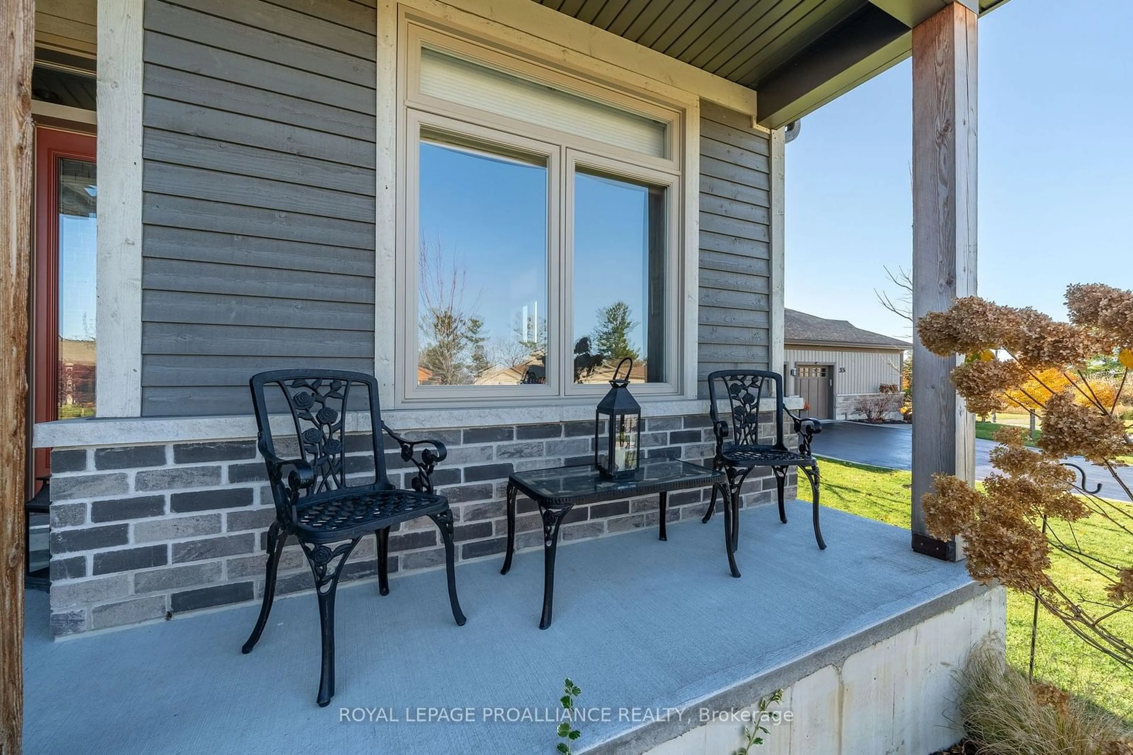 Patio, the fenced backyard for 29 Pineridge Dr, Prince Edward County Ontario K0K 2T0