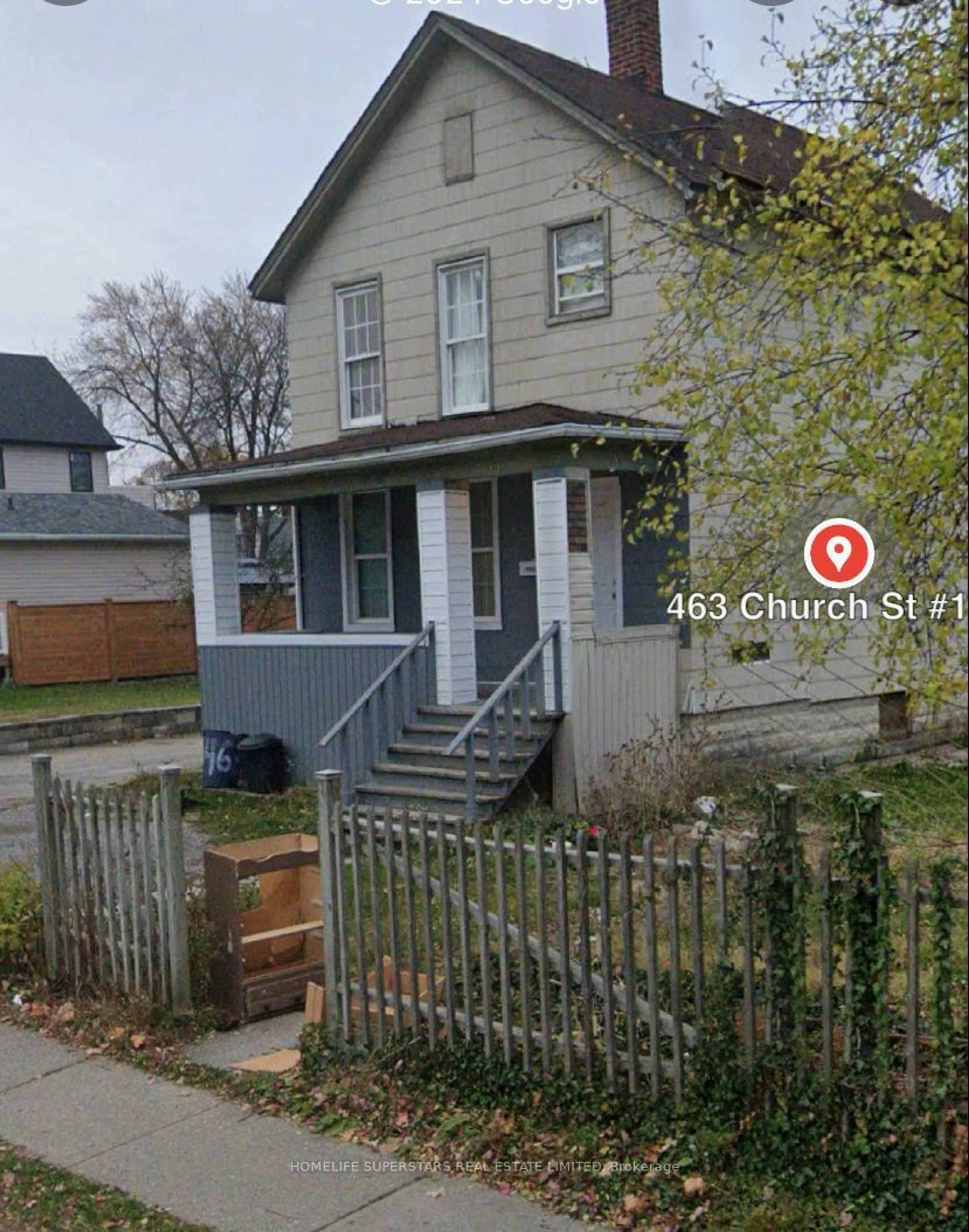 Frontside or backside of a home, the street view for 463 Church St, Windsor Ontario N9A 4T1