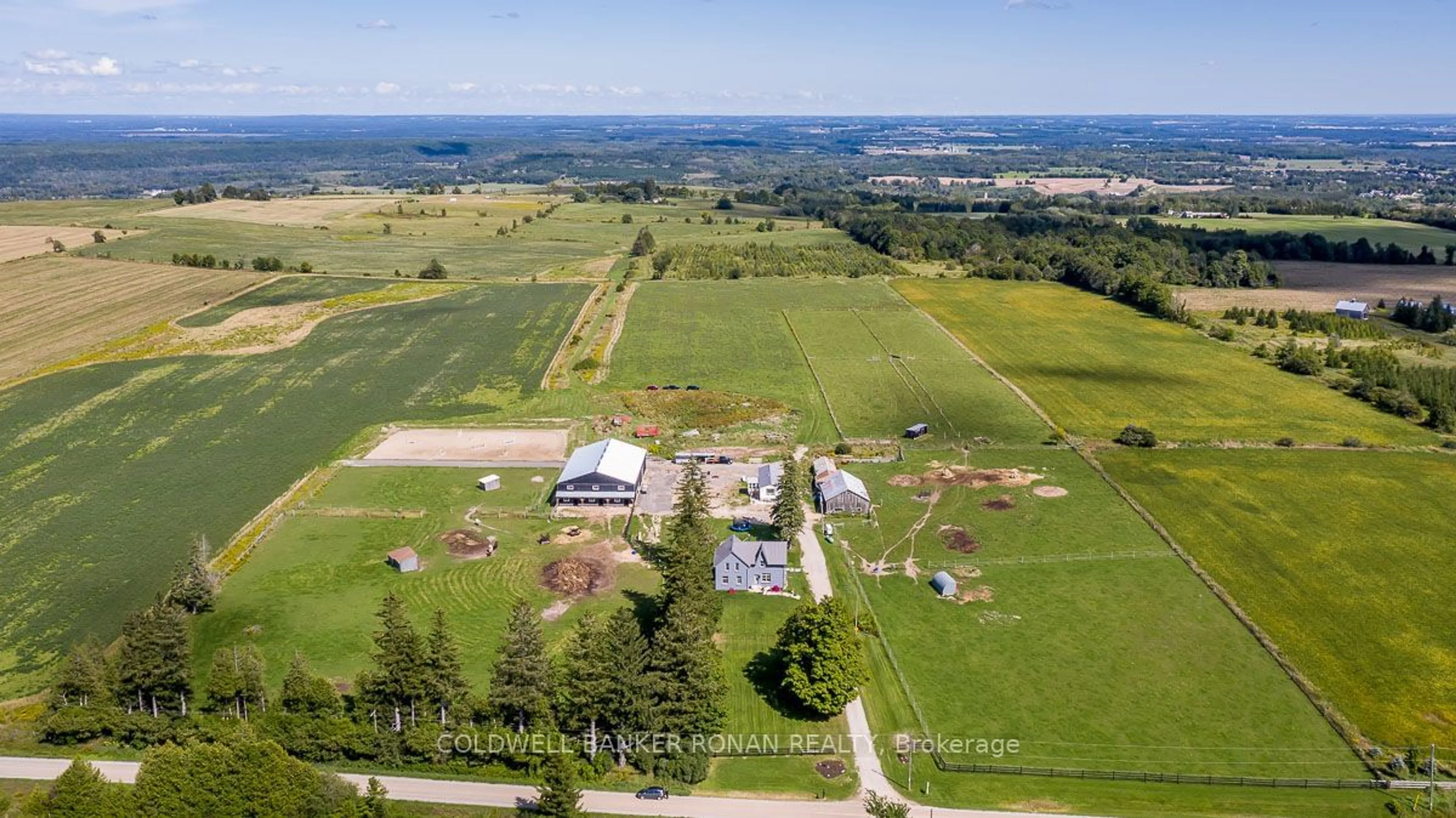 A pic from exterior of the house or condo, the fenced backyard for 837147 4th Line, Mulmur Ontario L9V 0J3