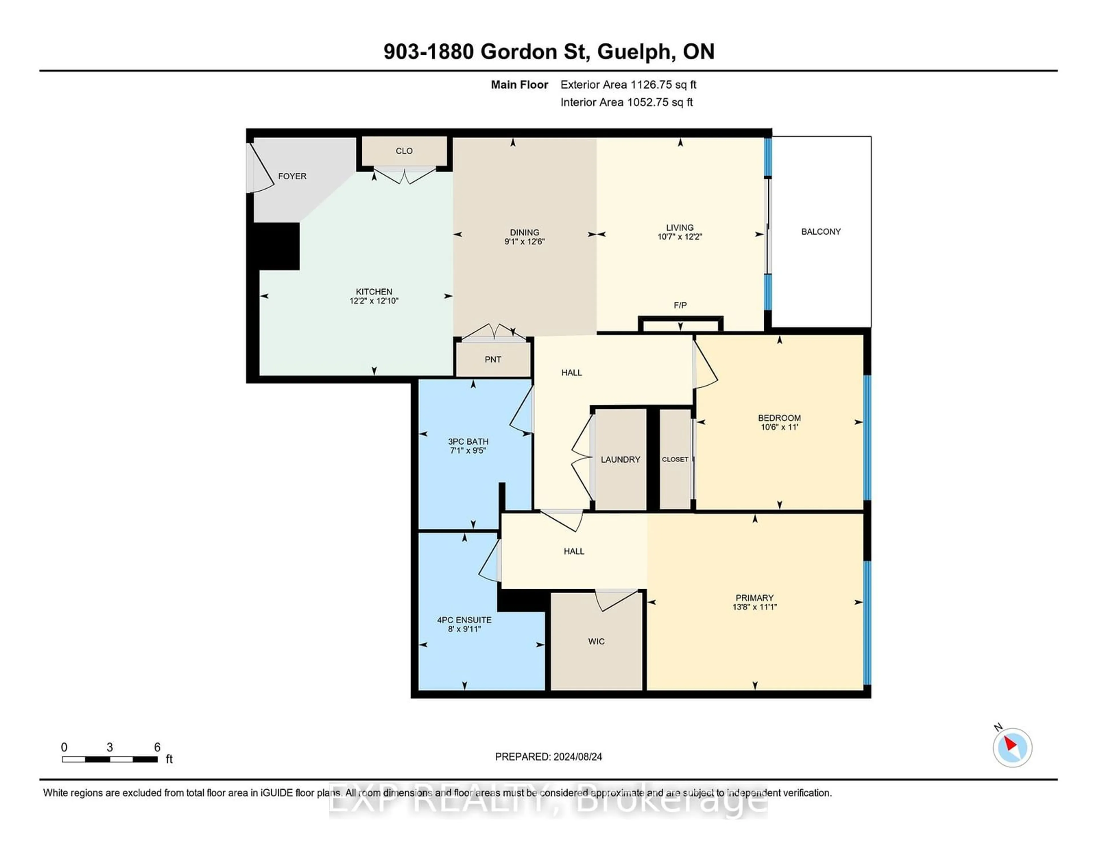 Floor plan for 1880 Gordon St #903, Guelph Ontario N1L 0P5