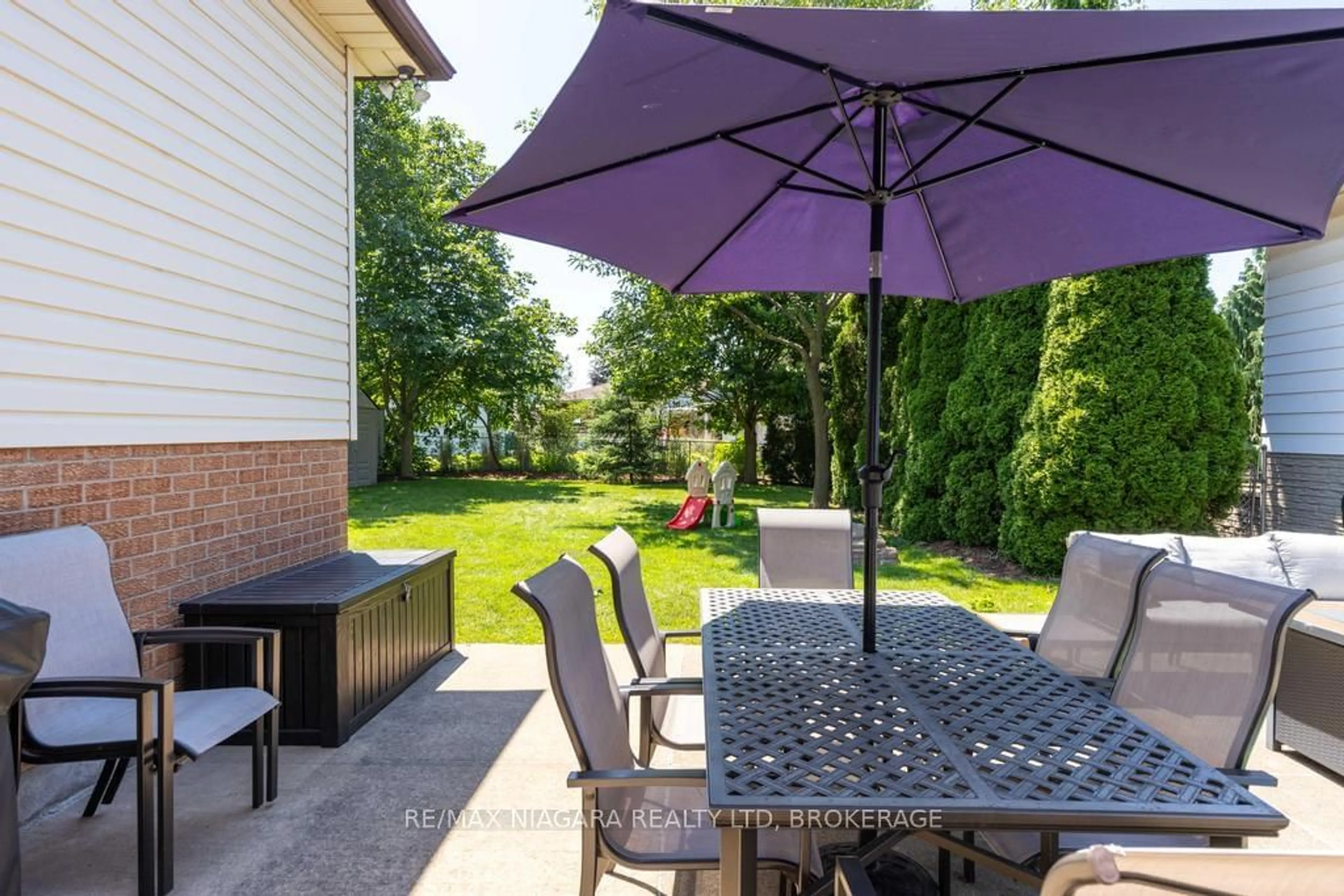 Patio, the fenced backyard for 6195 DELTA Dr, Niagara Falls Ontario L2H 2H5