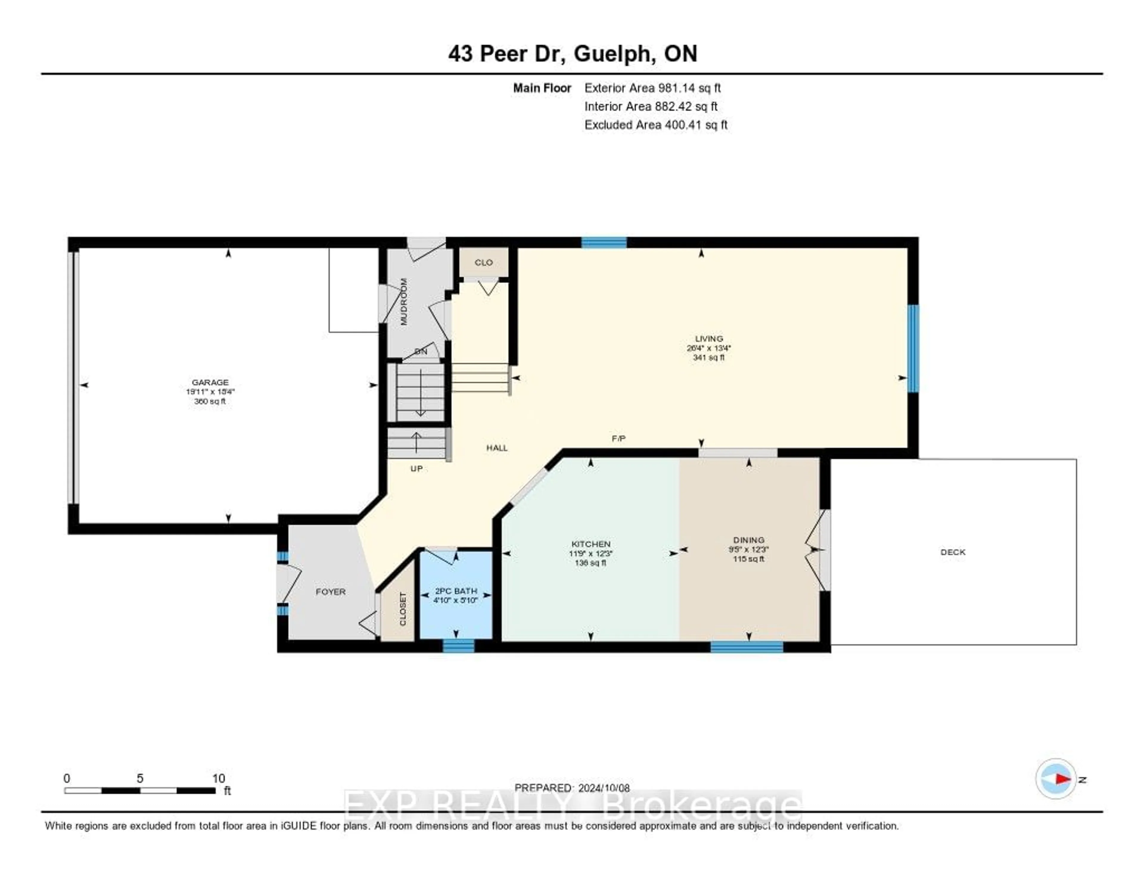 Floor plan for 43 Peer Dr, Guelph Ontario N1C 1H1