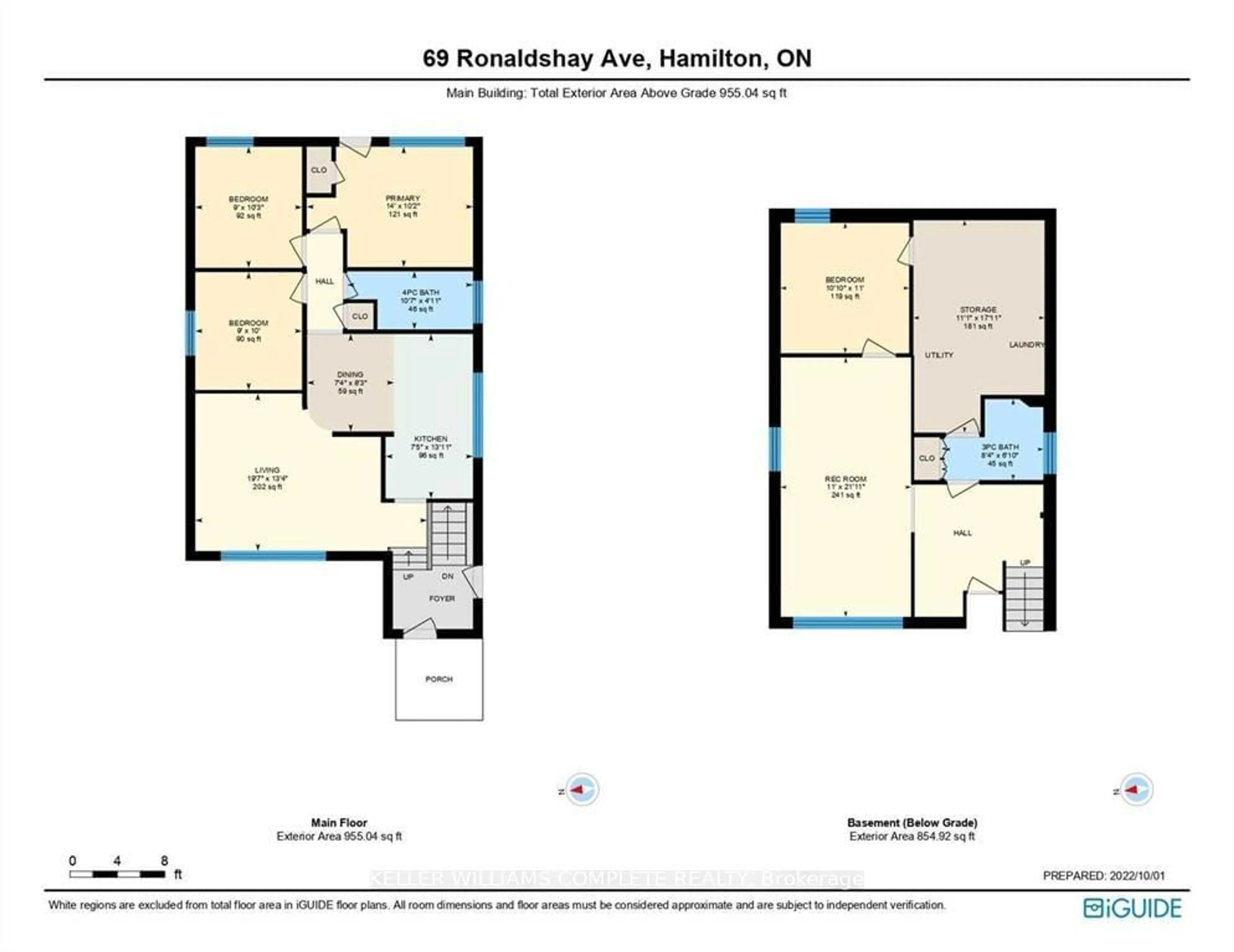 Floor plan for 69 Ronaldshay Ave, Hamilton Ontario L9A 3B2