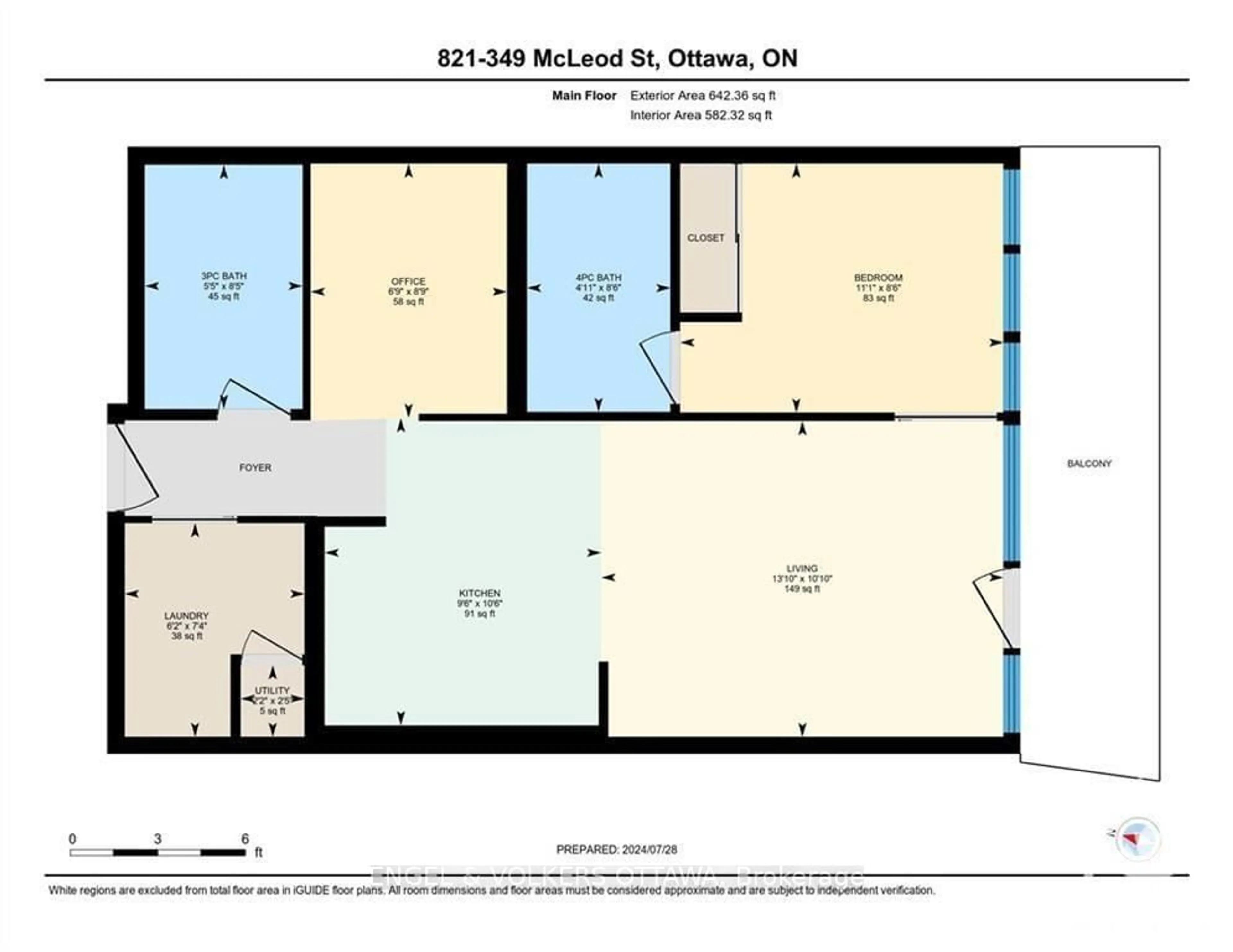 Floor plan for 349 MCLEOD St #821, Ottawa Centre Ontario K2P 0S1