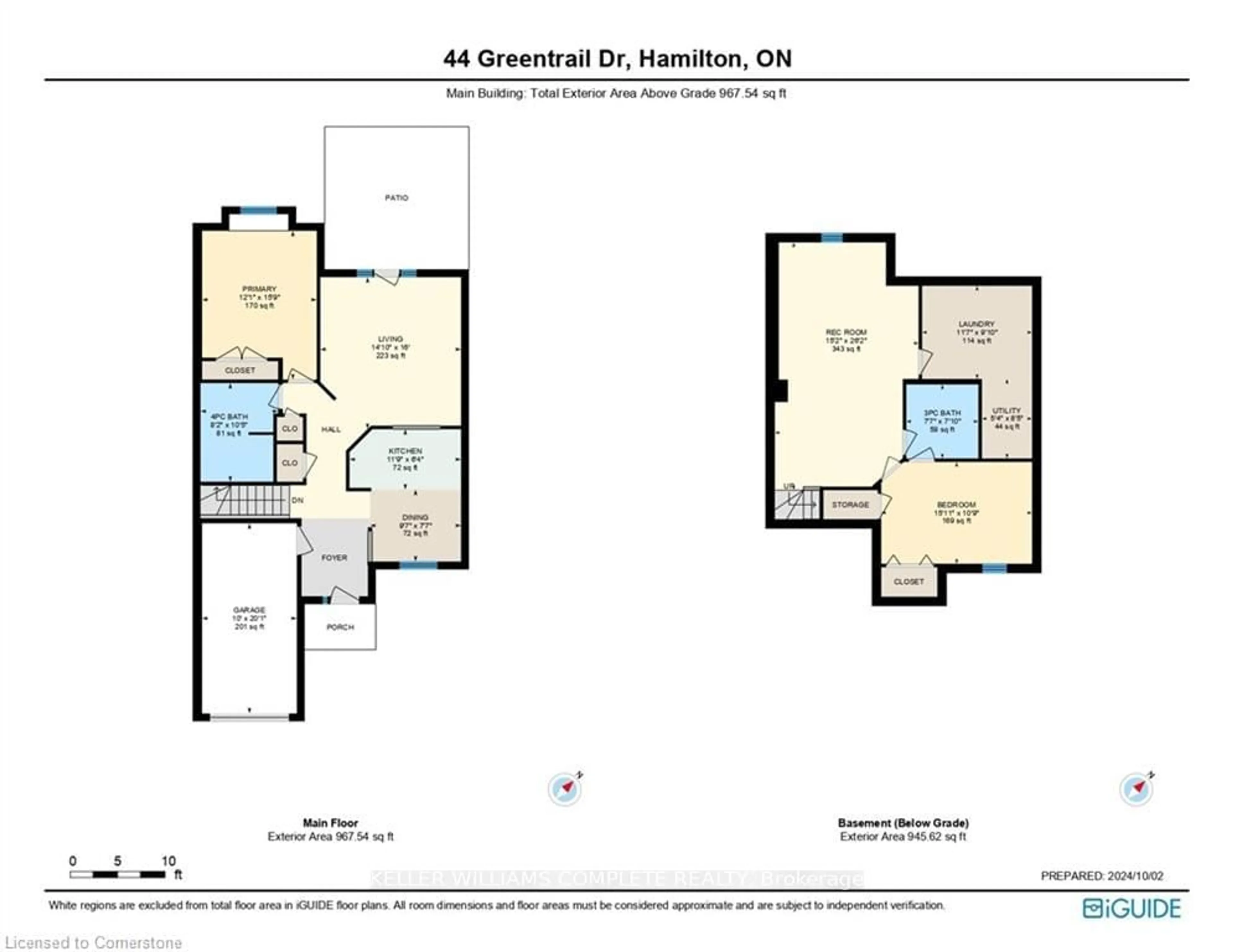 Floor plan for 44 Greentrail Dr, Hamilton Ontario L0R 1W0