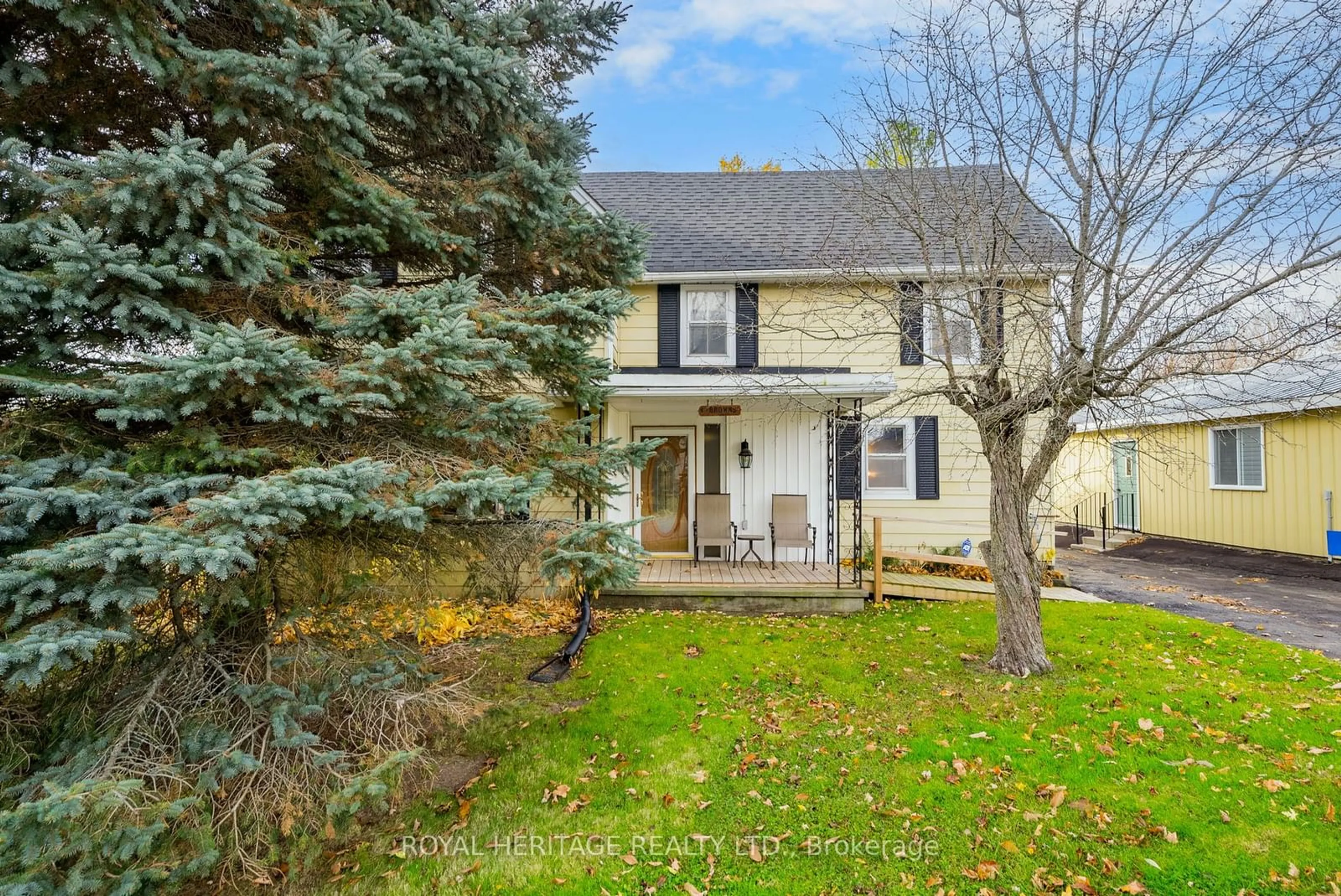 A pic from exterior of the house or condo, the fenced backyard for 1764 Percy St, Cramahe Ontario K0K 1M0