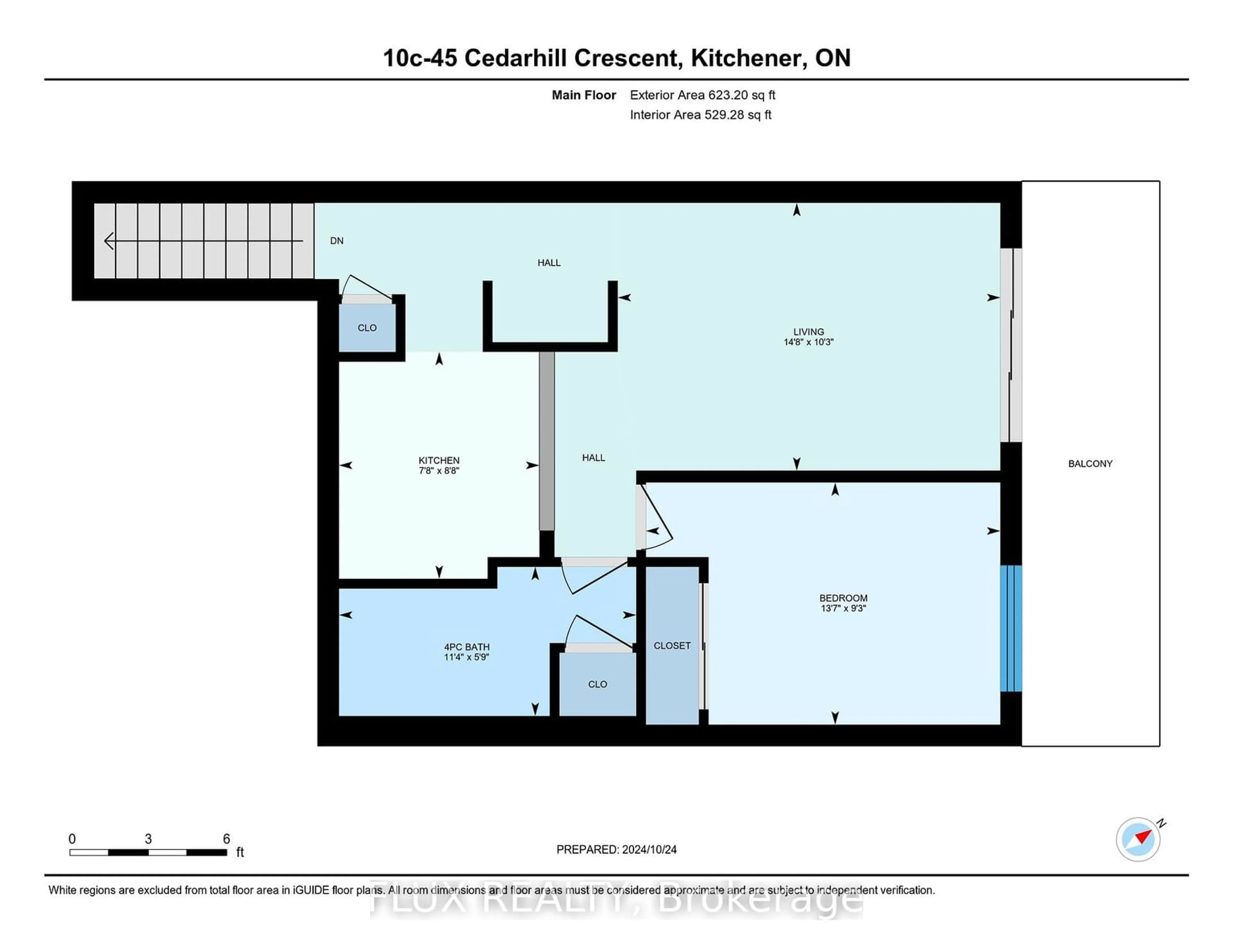 Floor plan for 45 Cedar Hill Cres #10C, Kitchener Ontario N2E 0A2