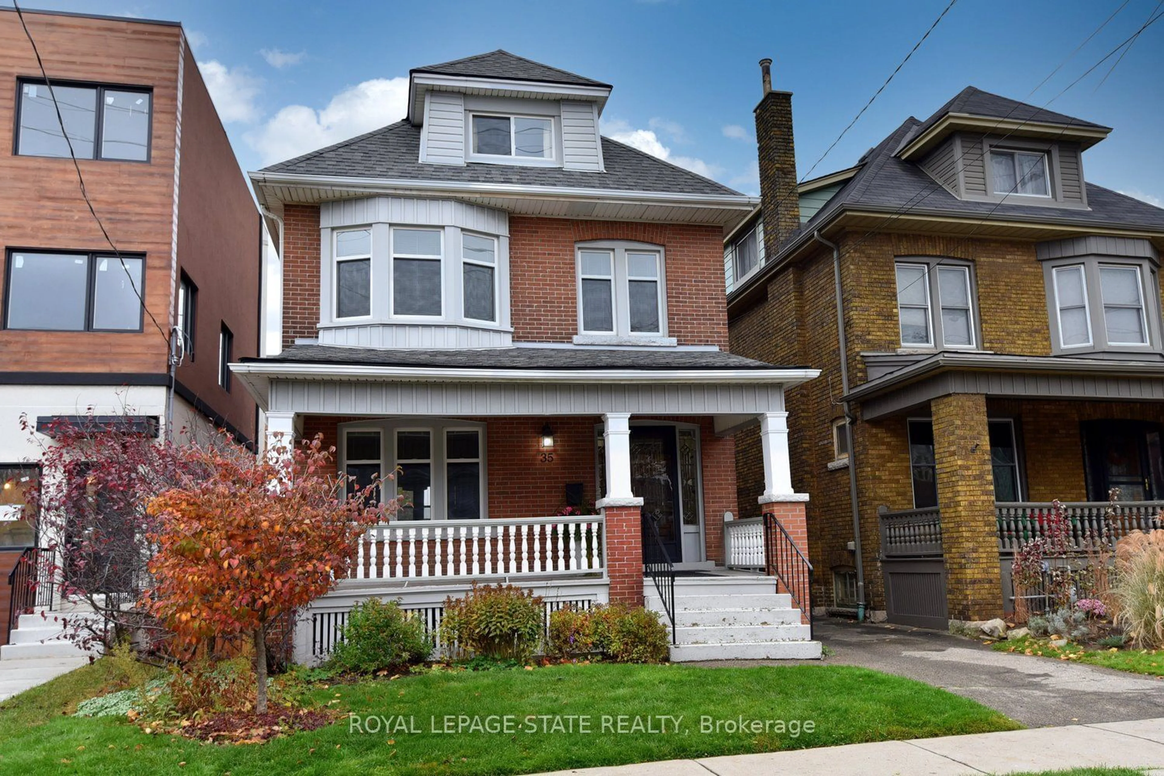 Frontside or backside of a home, the street view for 35 Gage Ave, Hamilton Ontario L8M 3C8