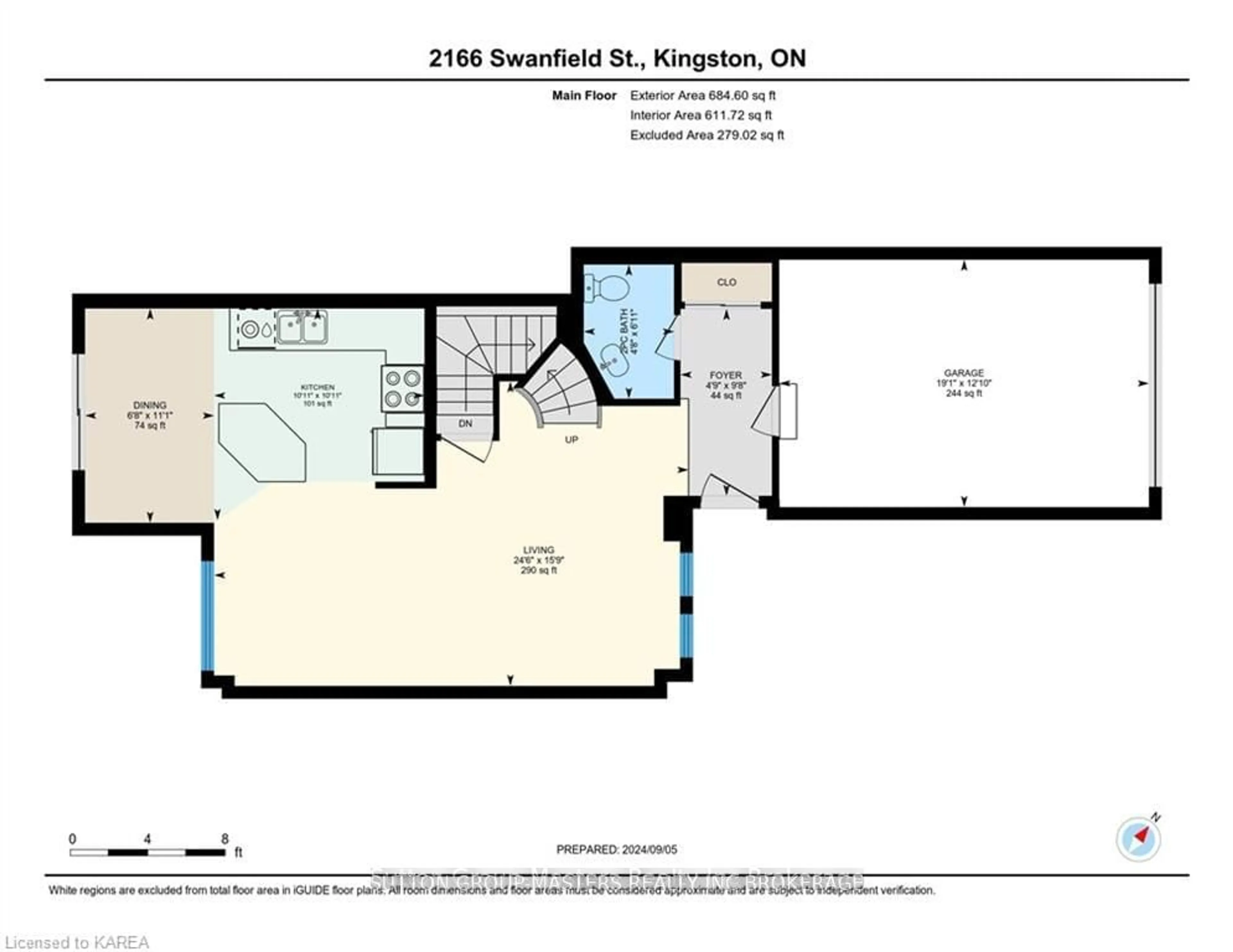 Floor plan for 2166 Swanfield St, Kingston Ontario K7M 0B1