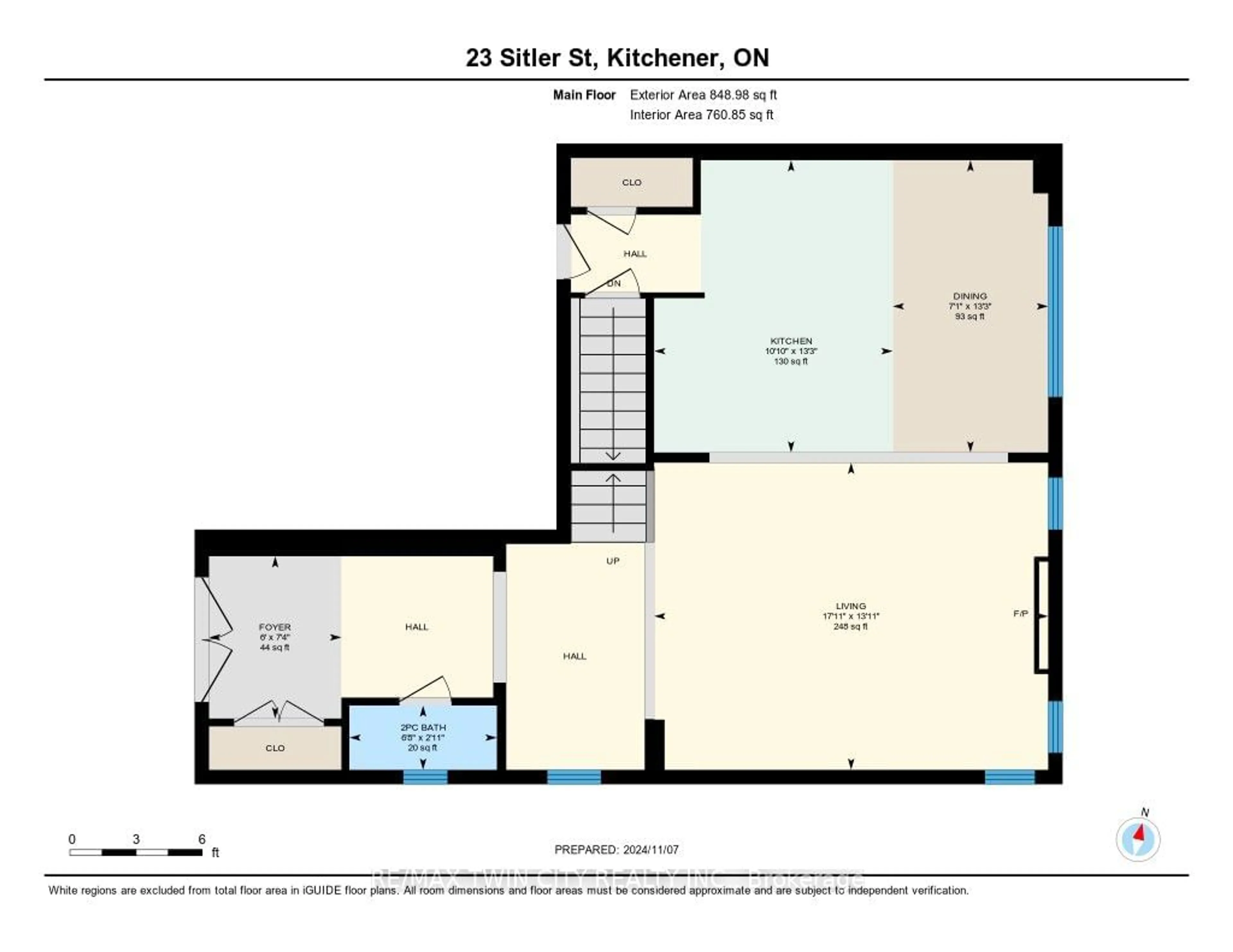 Floor plan for 23 Sitler St, Kitchener Ontario N2R 0T2