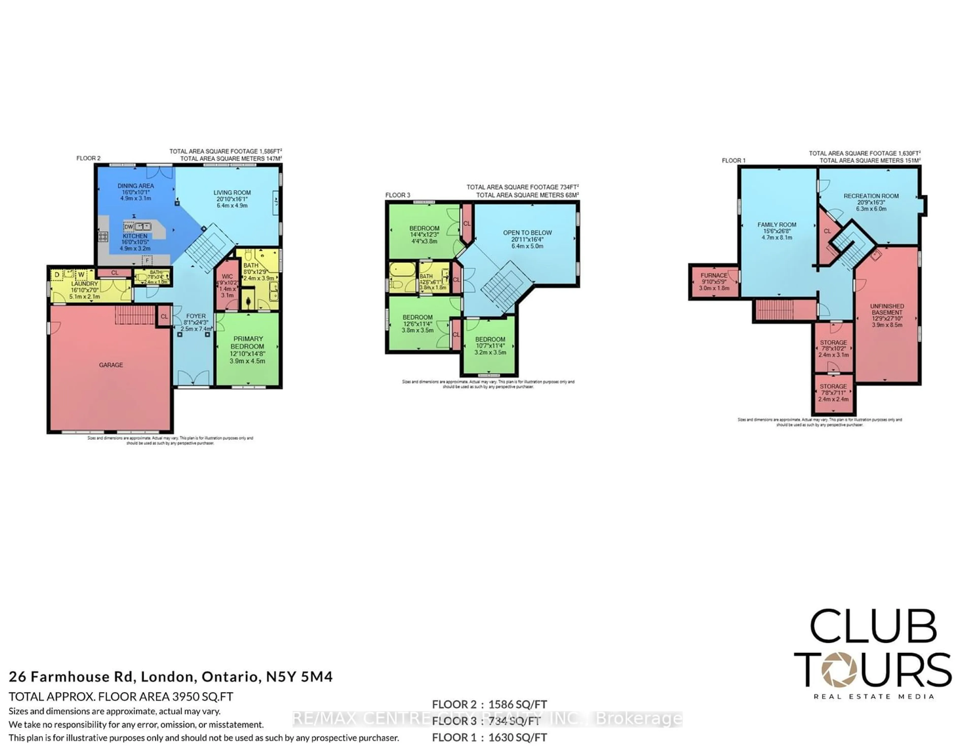 Floor plan for 26 Farmhouse Rd, London Ontario N5Y 5M4