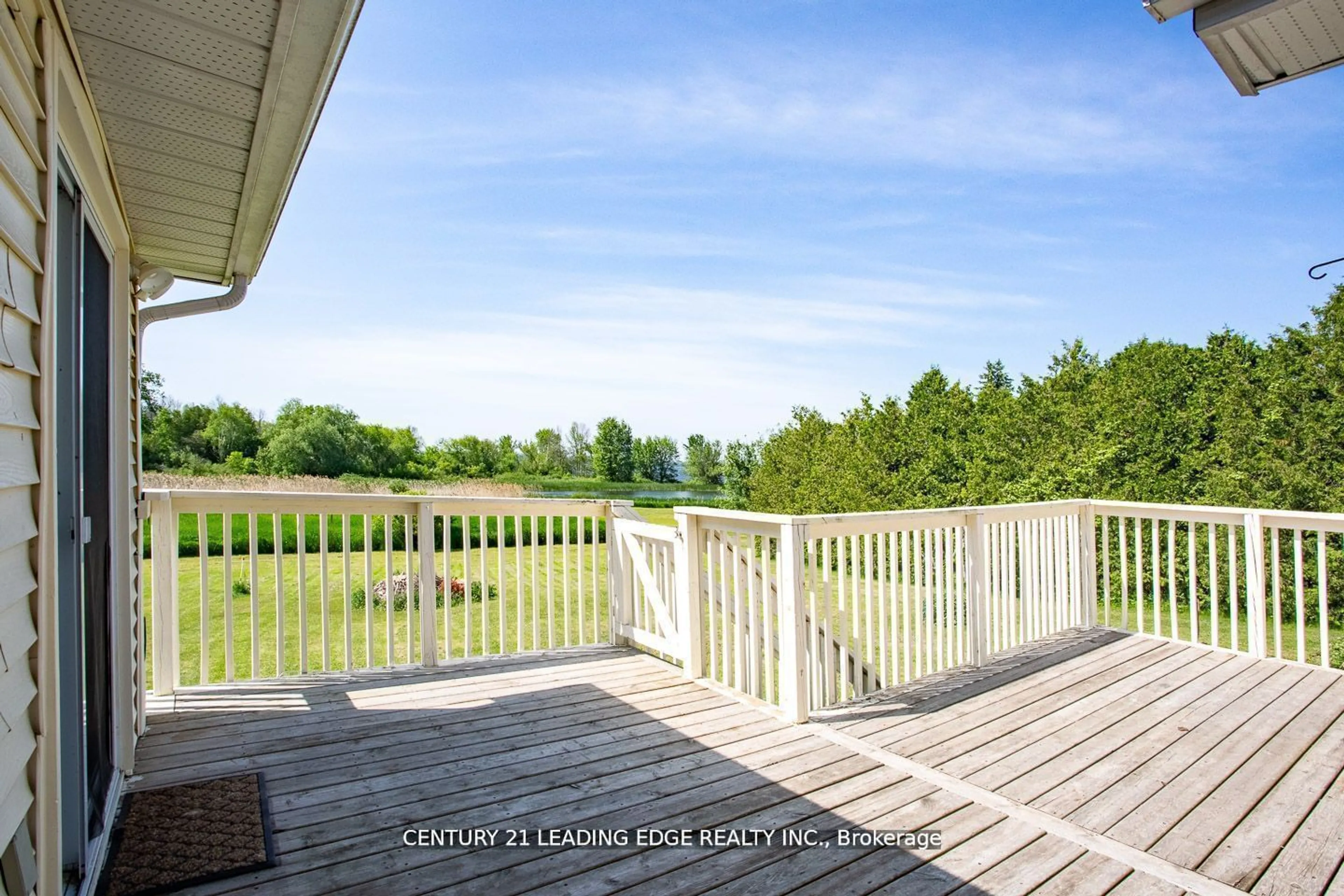 Patio, the fenced backyard for 3766 County 3 Rd, Prince Edward County Ontario K0K 1L0