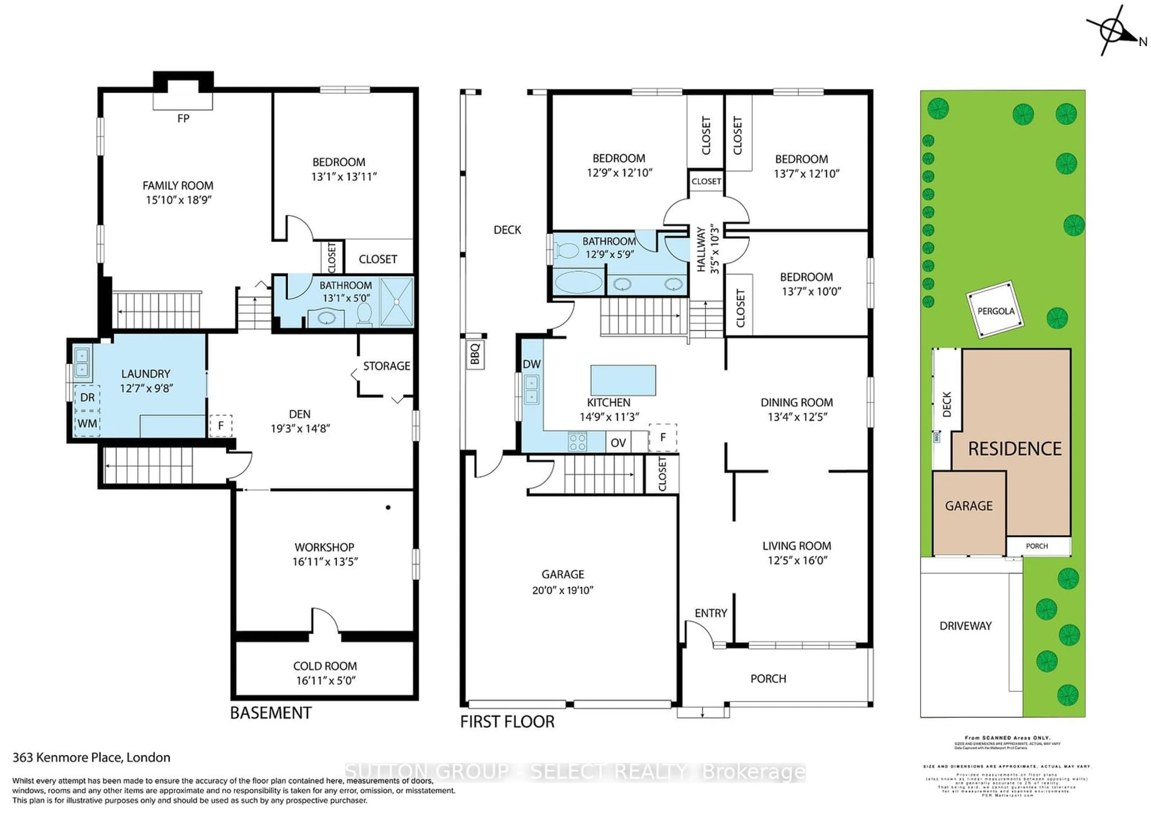 Floor plan for 363 Kenmore Pl, London Ontario N5Y 1V3