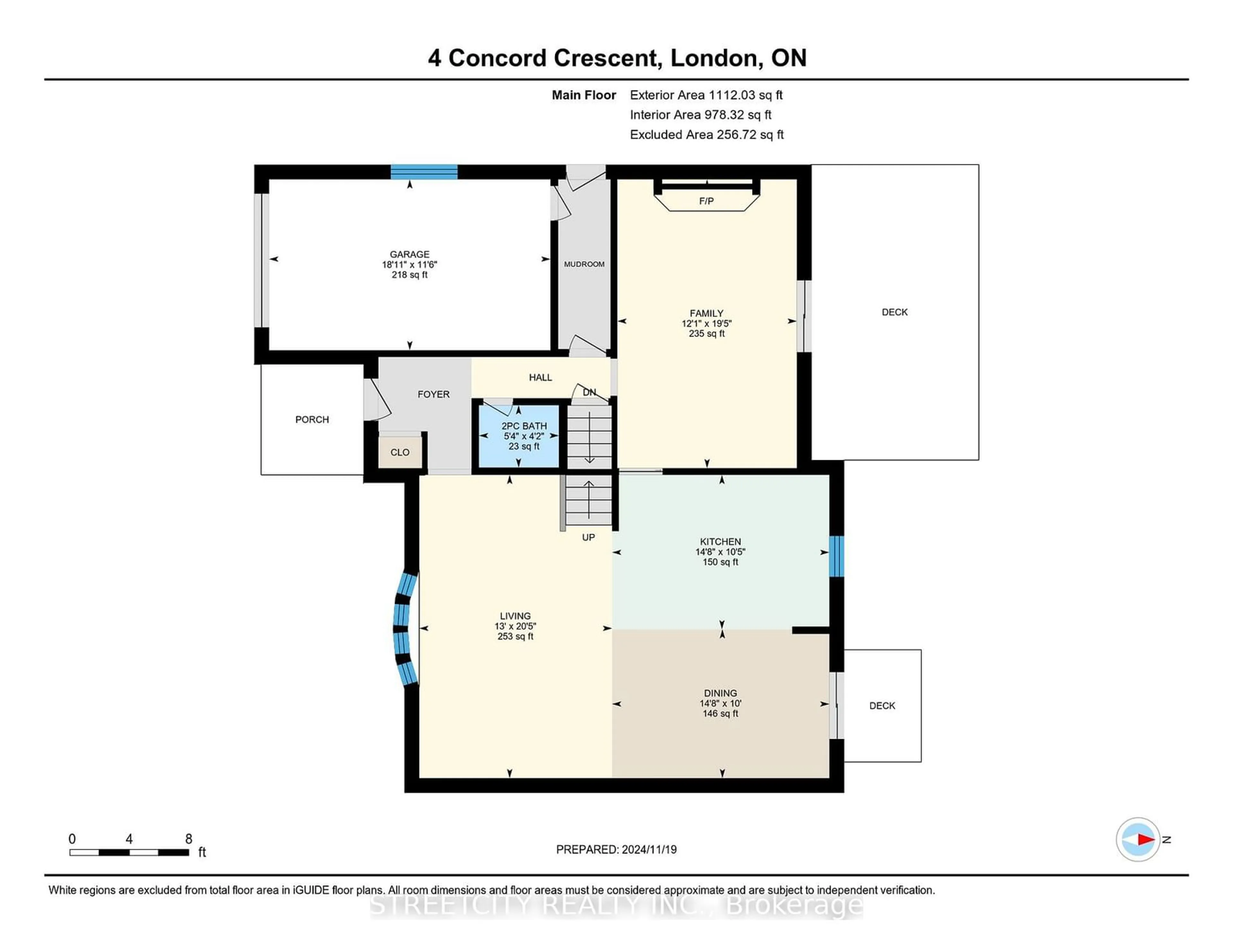 Floor plan for 4 Concord Cres, London Ontario N6G 3H6