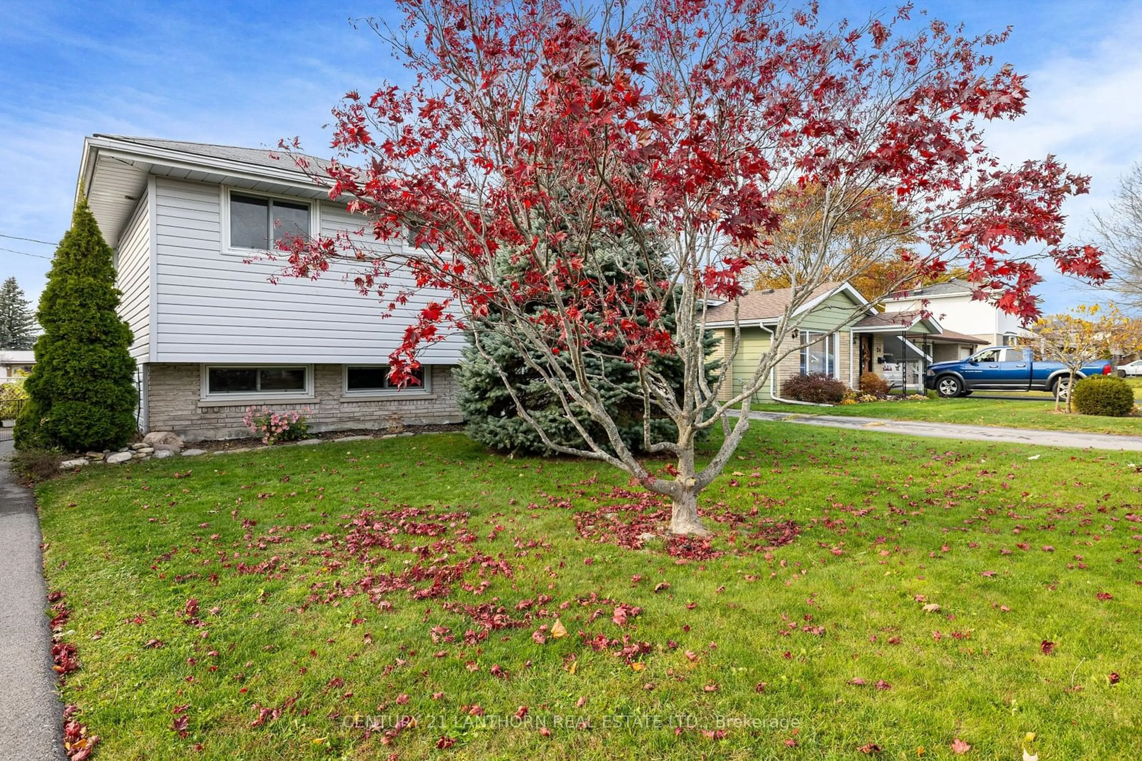 A pic from exterior of the house or condo, the fenced backyard for 22 Shoniker Ave, Quinte West Ontario K8V 2B5