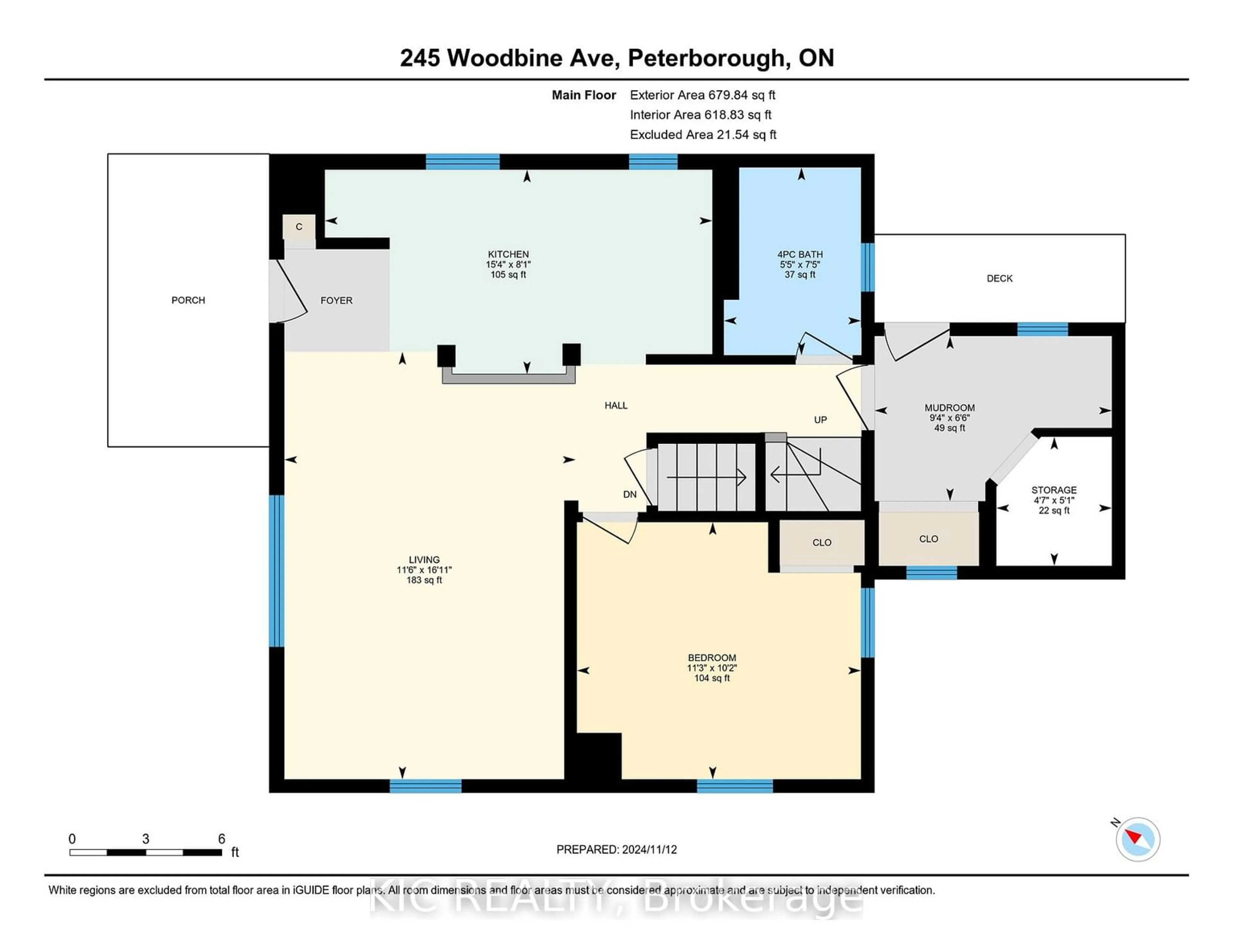 Floor plan for 245 Woodbine Ave, Peterborough Ontario K9H 1N8