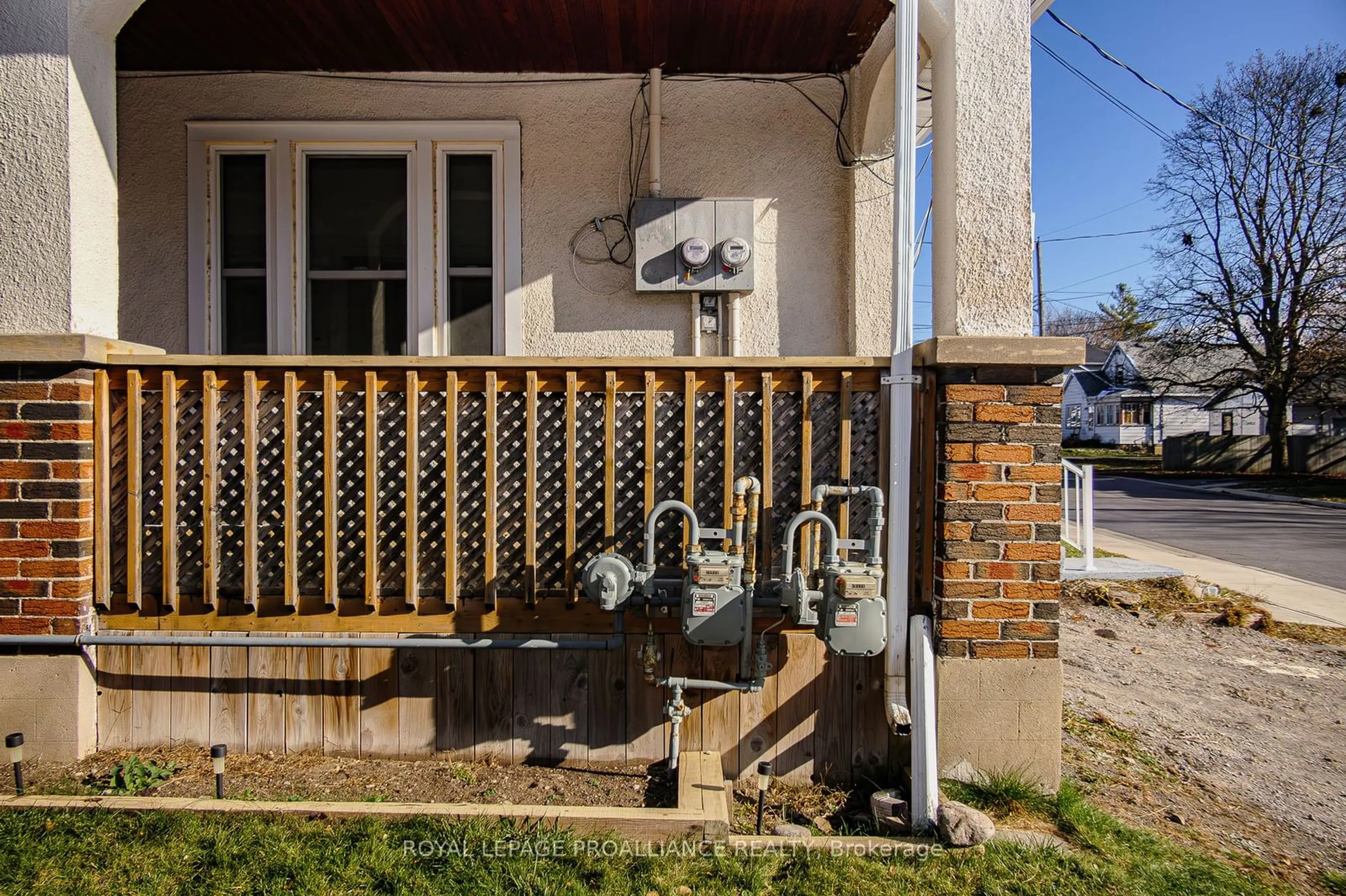 Patio, the fenced backyard for 12 Richard St, Quinte West Ontario K8V 1V1