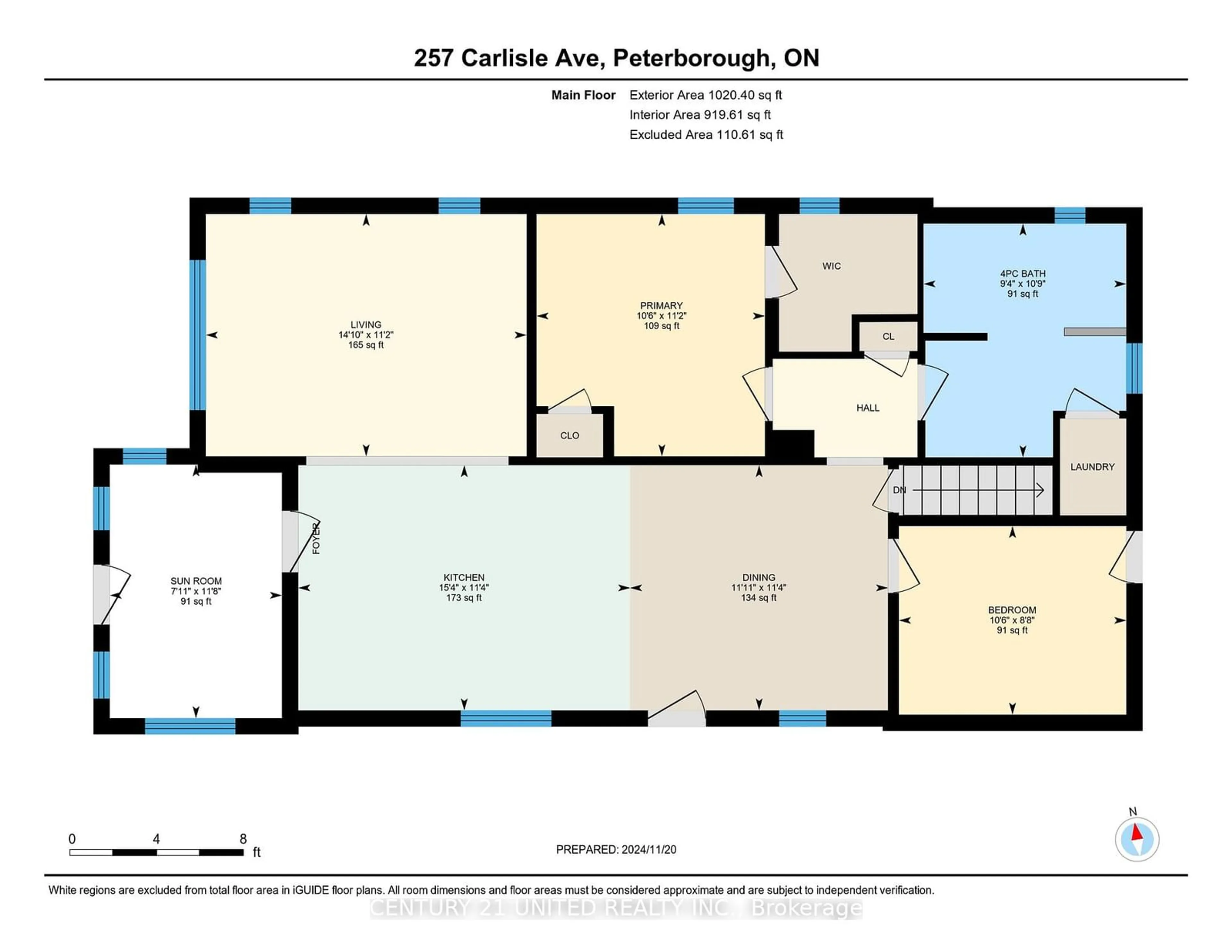 Floor plan for 257 Carlisle Ave, Peterborough Ontario K9H 1J7