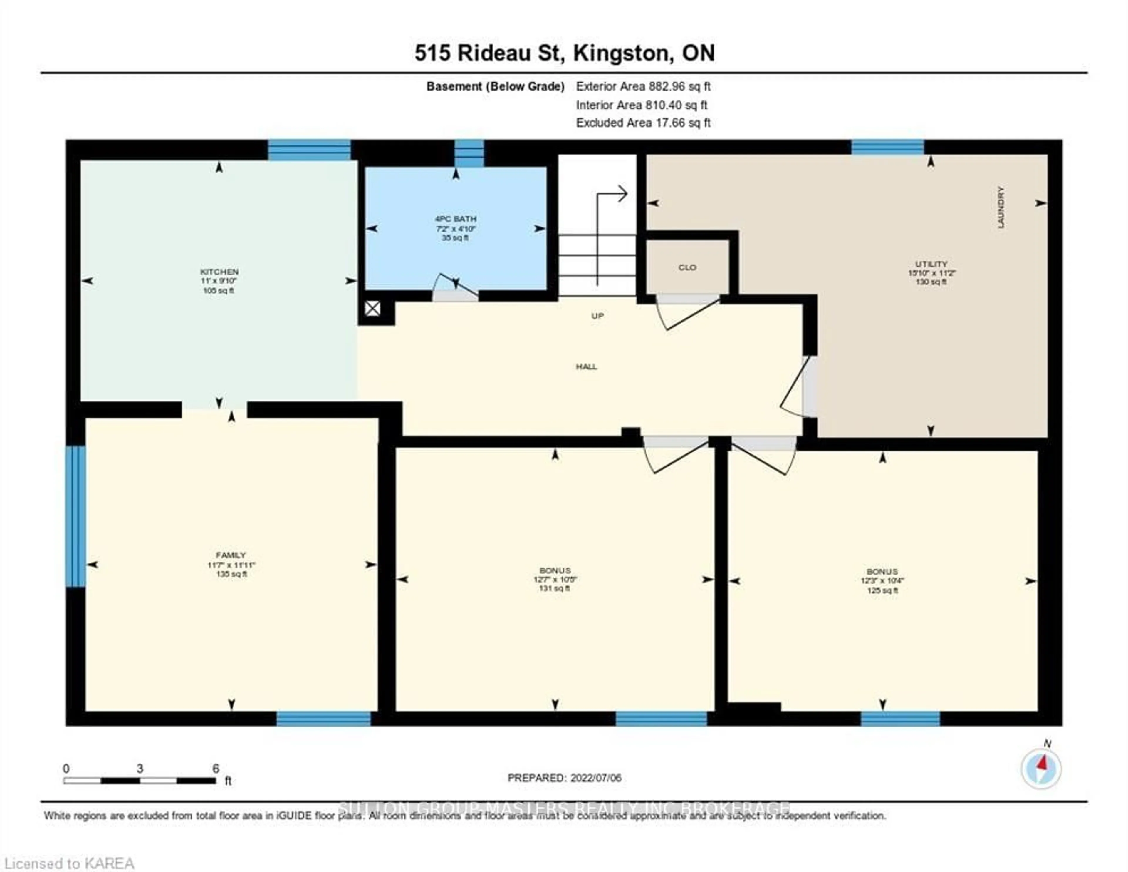 Floor plan for 515 Rideau St, Kingston Ontario K7K 3B2