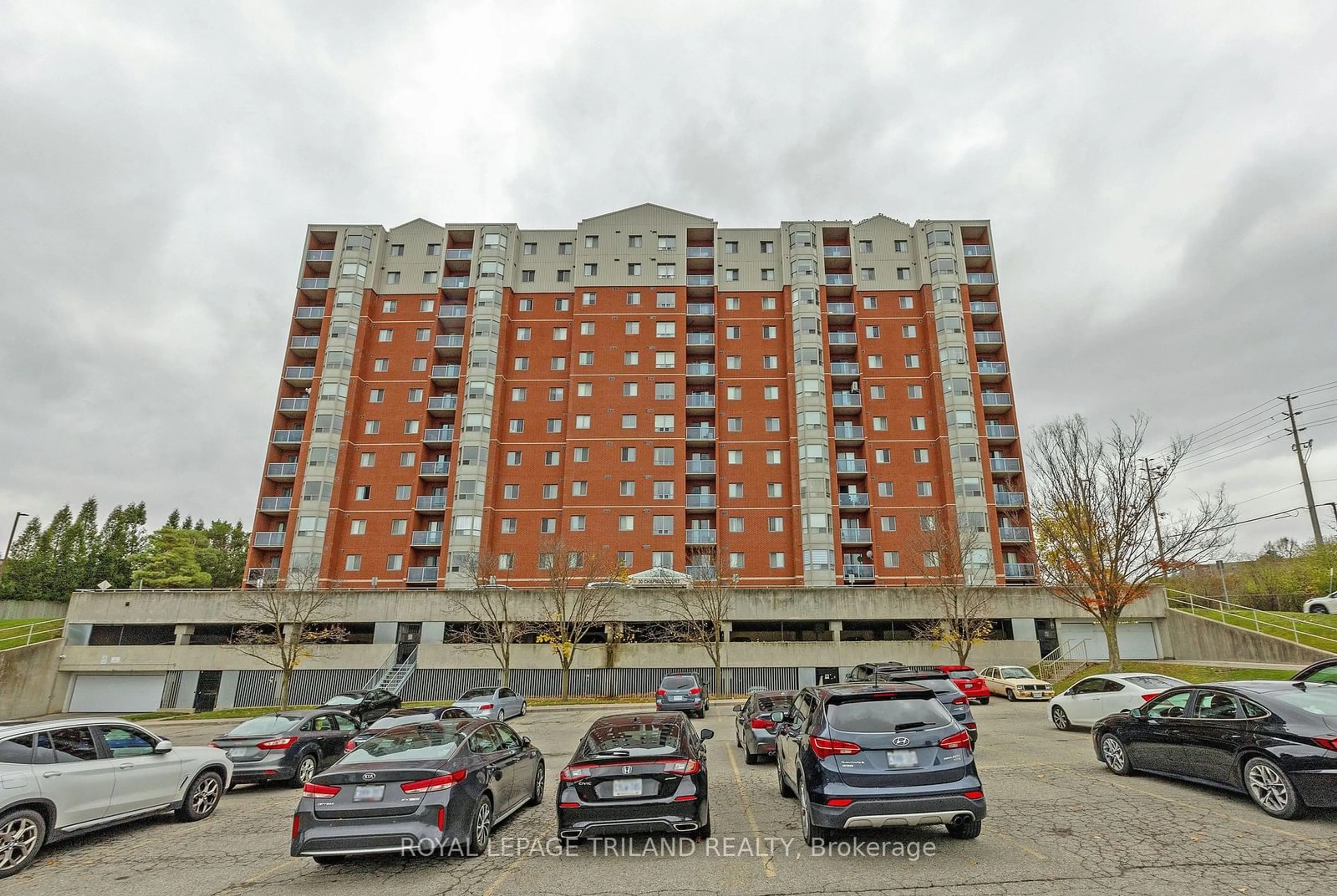 A pic from exterior of the house or condo, the front or back of building for 30 Chapman Crt #408, London Ontario N6G 4Y4