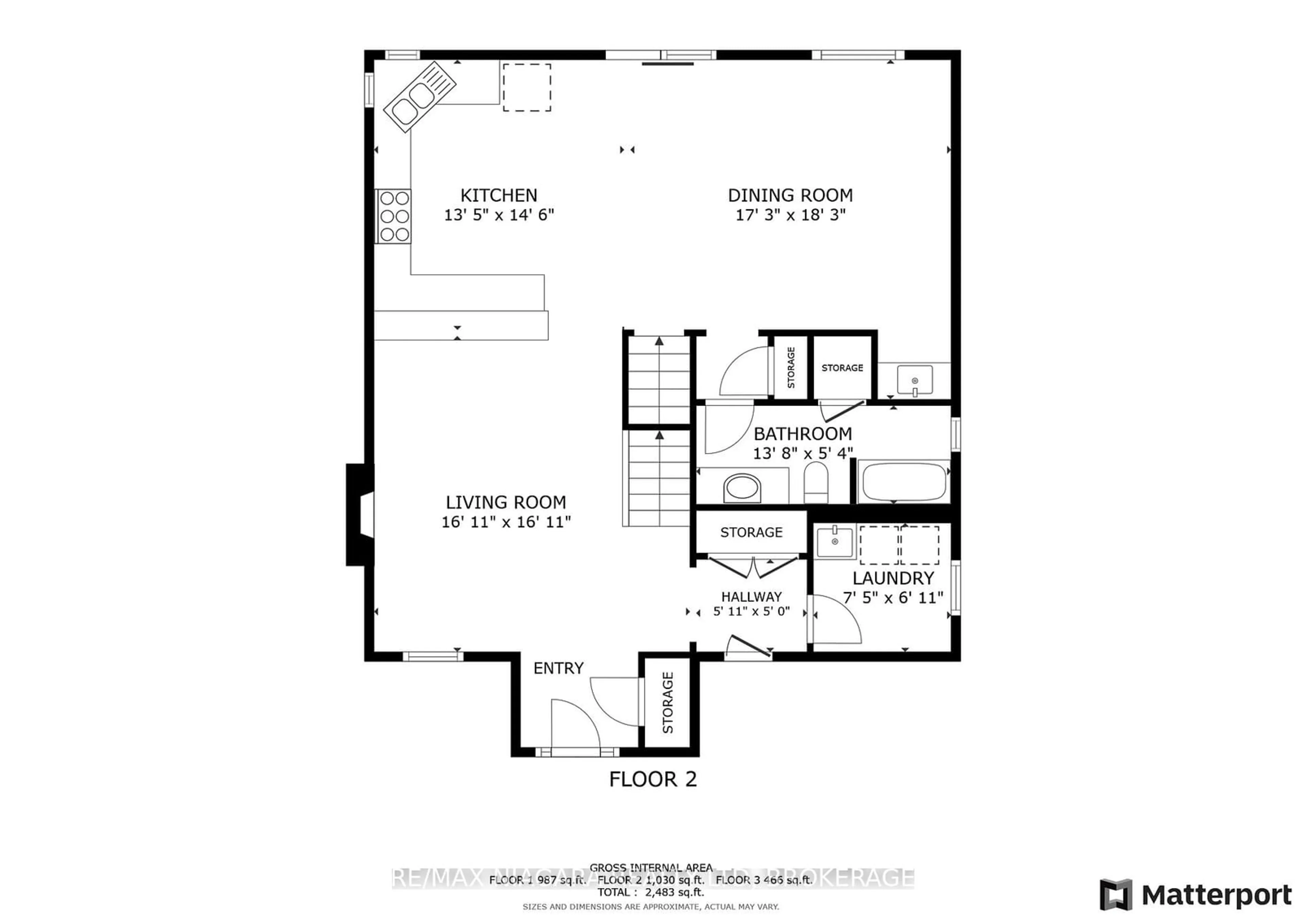 Floor plan for 15 Auburn Crt, Welland Ontario L3B 0A5