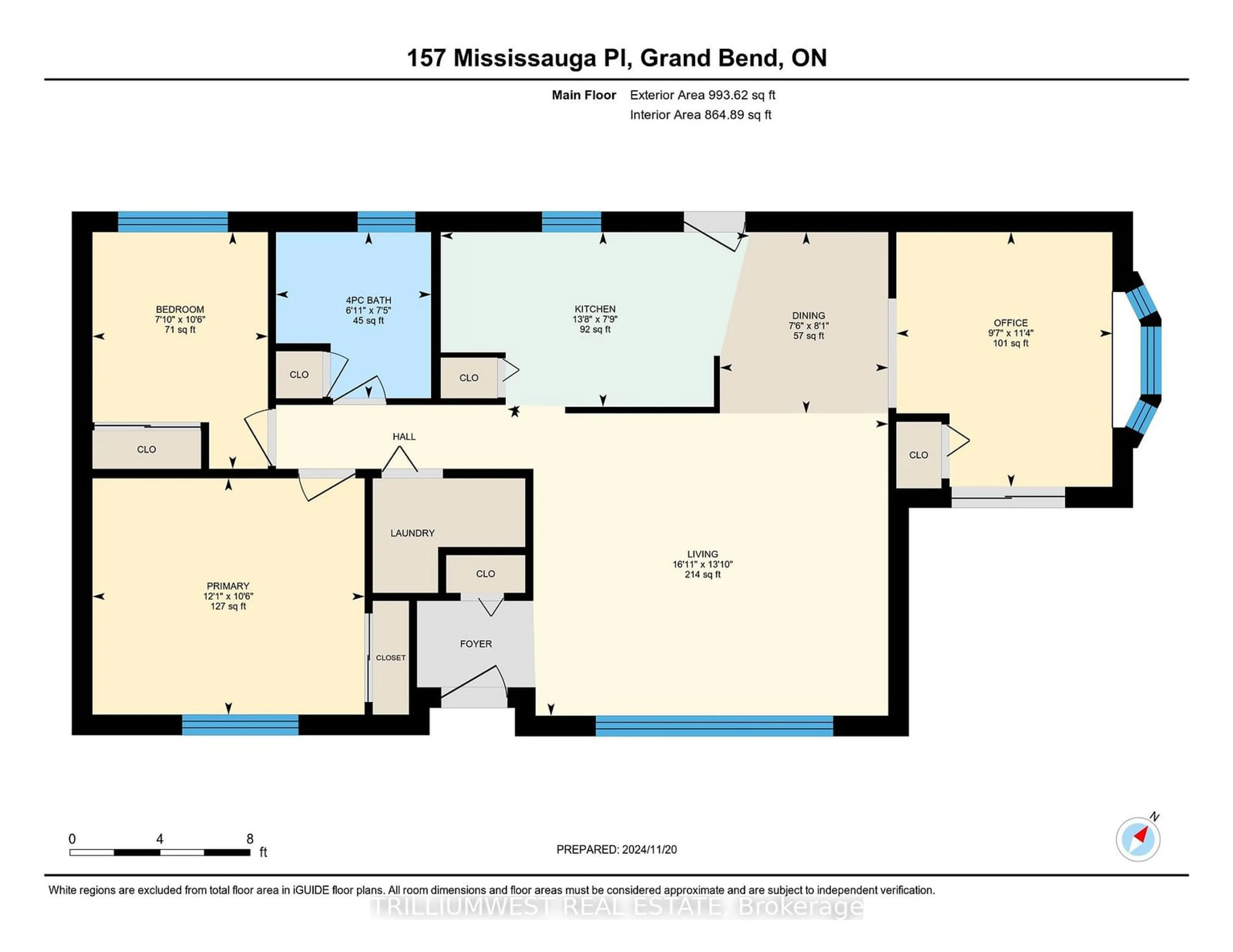 Floor plan for 157 Mississauga Pl, South Huron Ontario N0M 1T0