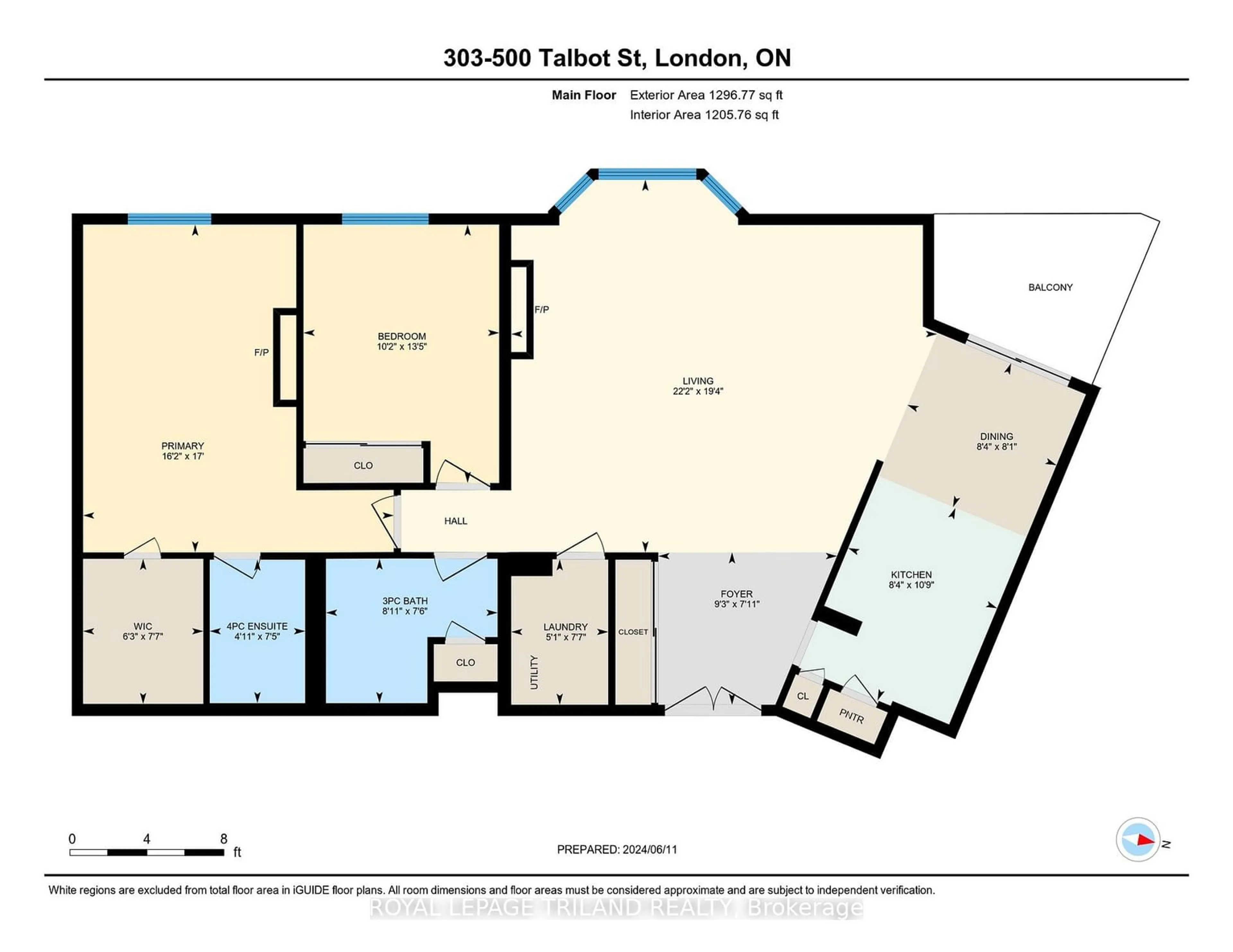 Floor plan for 500 Talbot St #303, London Ontario N6A 2S3