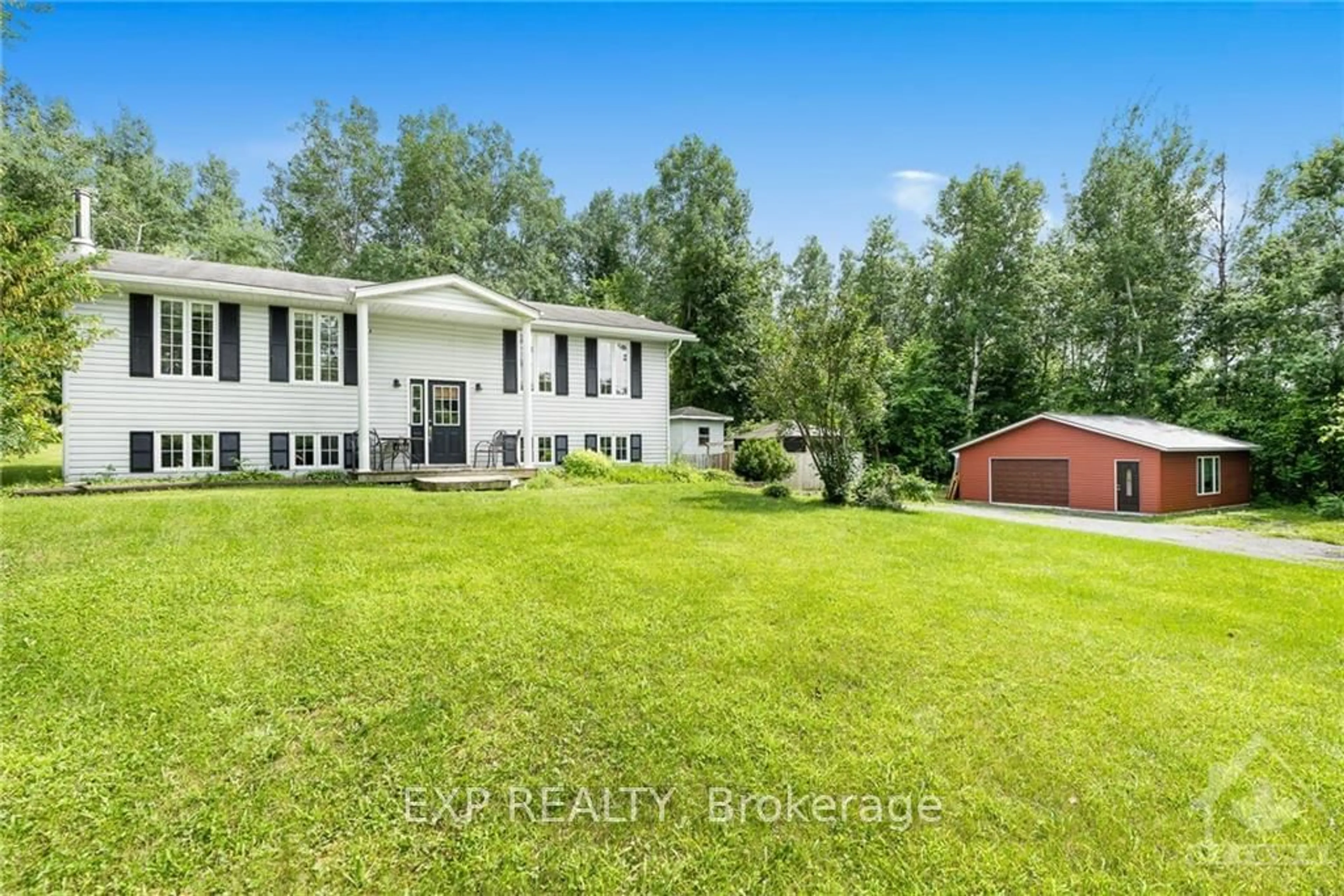 Frontside or backside of a home, the fenced backyard for 17372 CAMERON Rd, South Stormont Ontario K0C 2A0