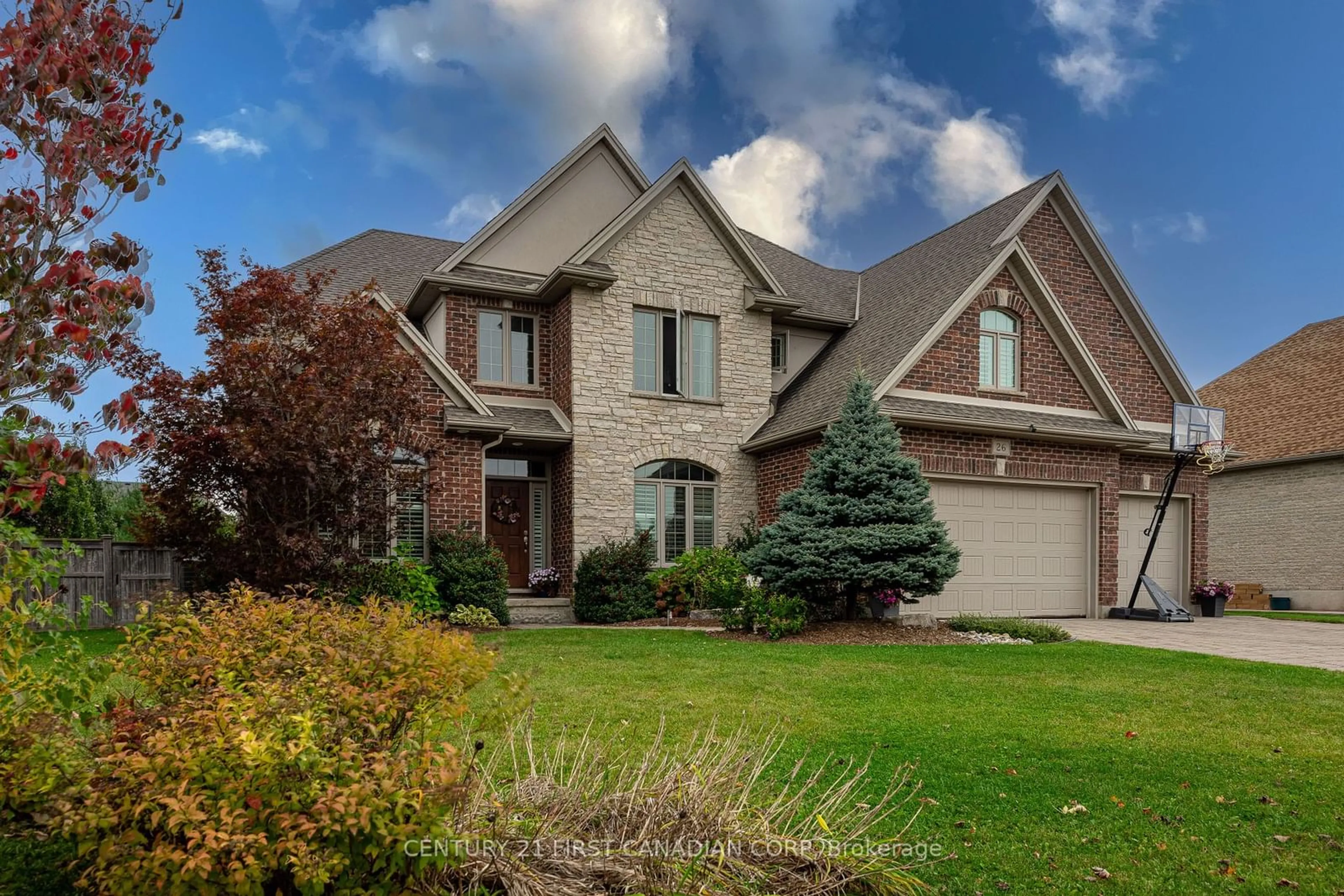 Home with brick exterior material for 26 Baron Cres, Middlesex Centre Ontario N0L 1R0