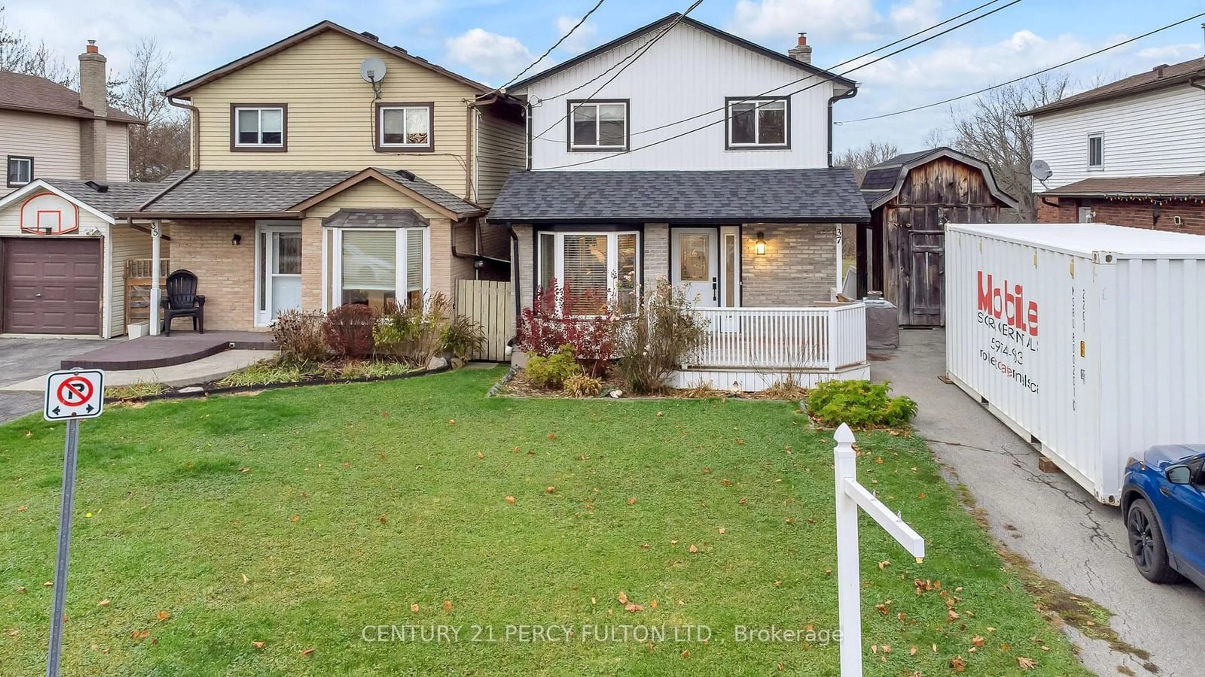 Frontside or backside of a home, the fenced backyard for 37 Burke Dr, Haldimand Ontario N3W 1C3