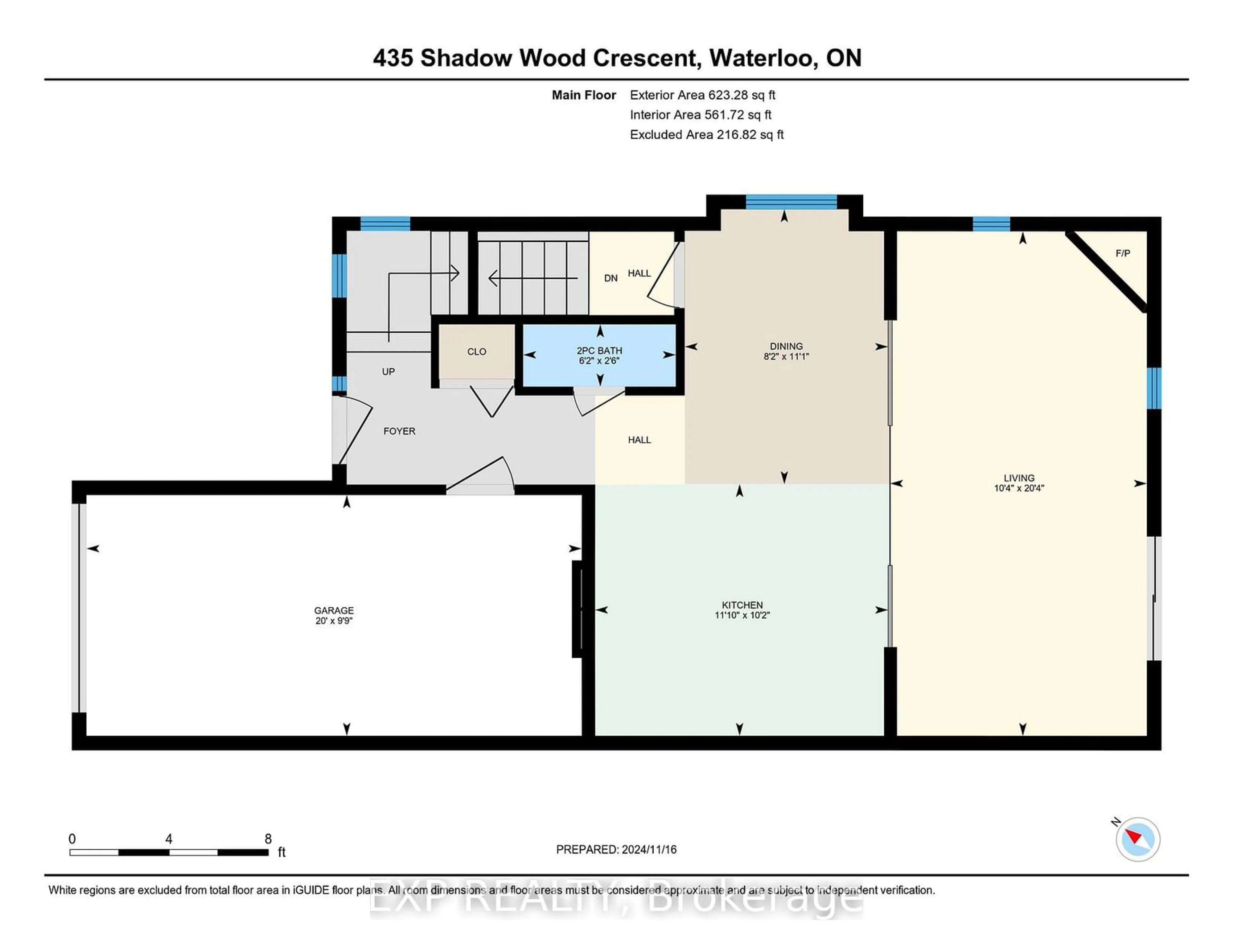 Floor plan for 435 Shadow Wood Cres, Waterloo Ontario N2K 3W5