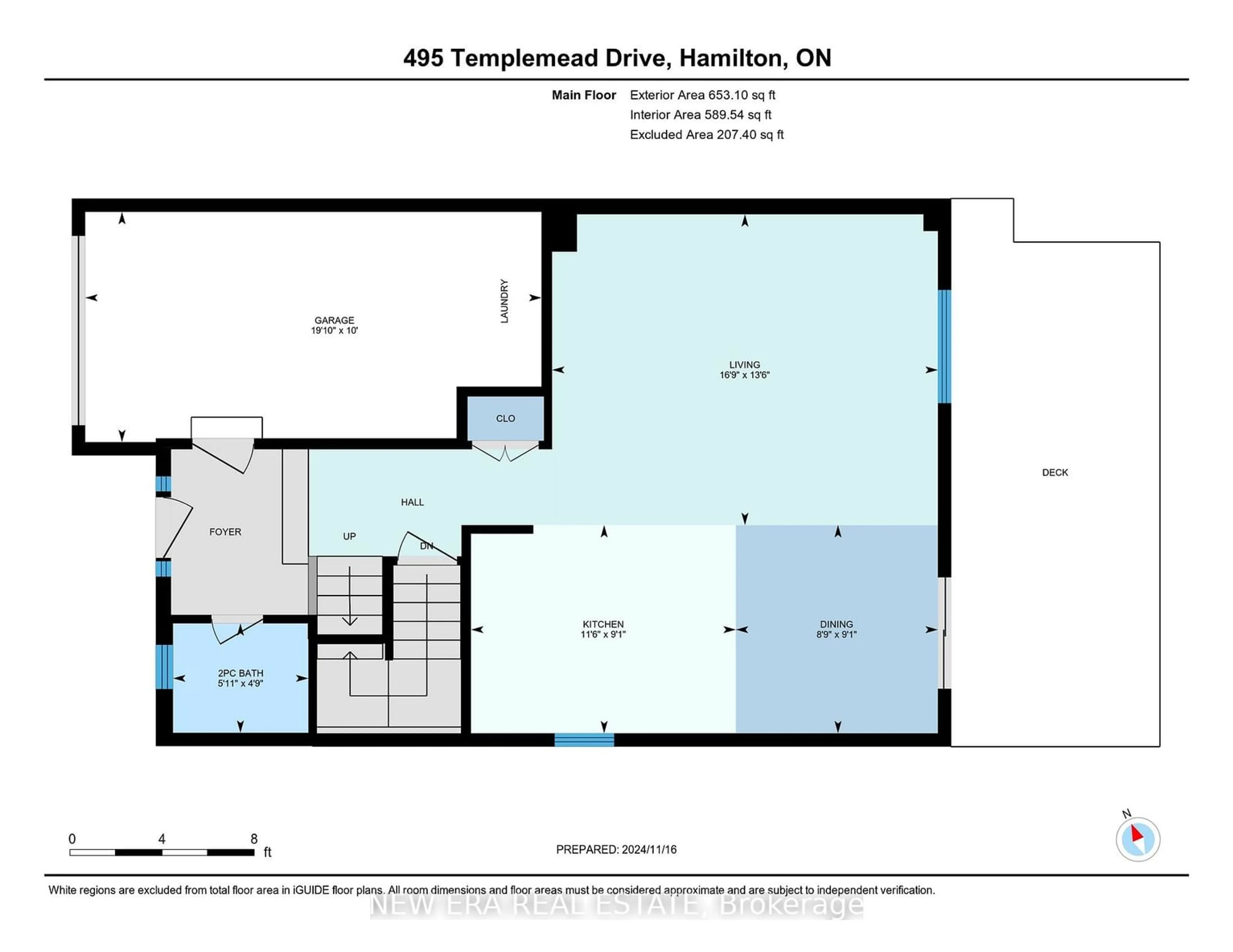 Floor plan for 495 Templemead Dr, Hamilton Ontario L8W 3K6