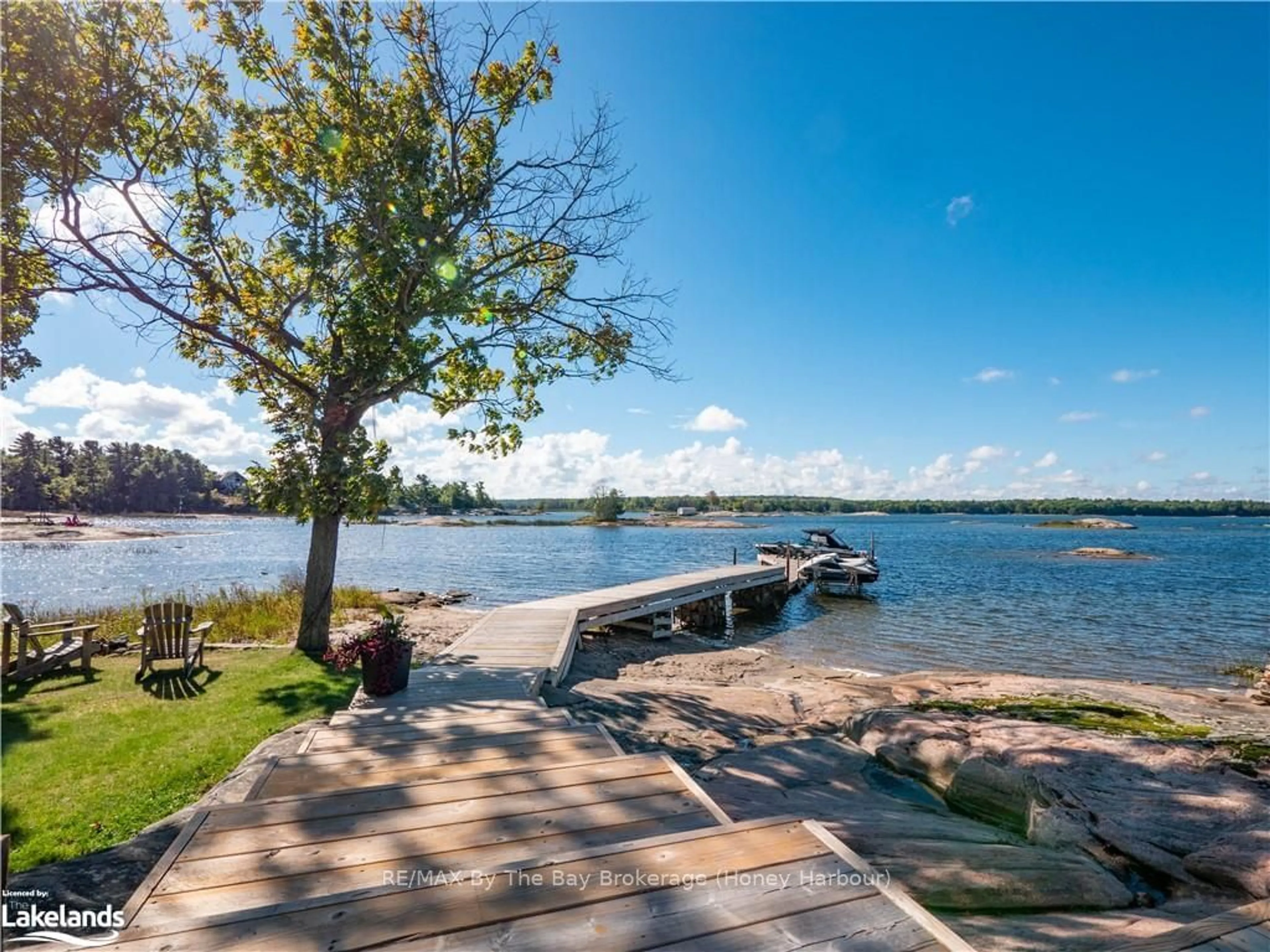 Patio, the view of lake or river for 4476 ISLAND 1040/LITTLE BEAUSOLEIL, Georgian Bay Ontario P0E 1E0