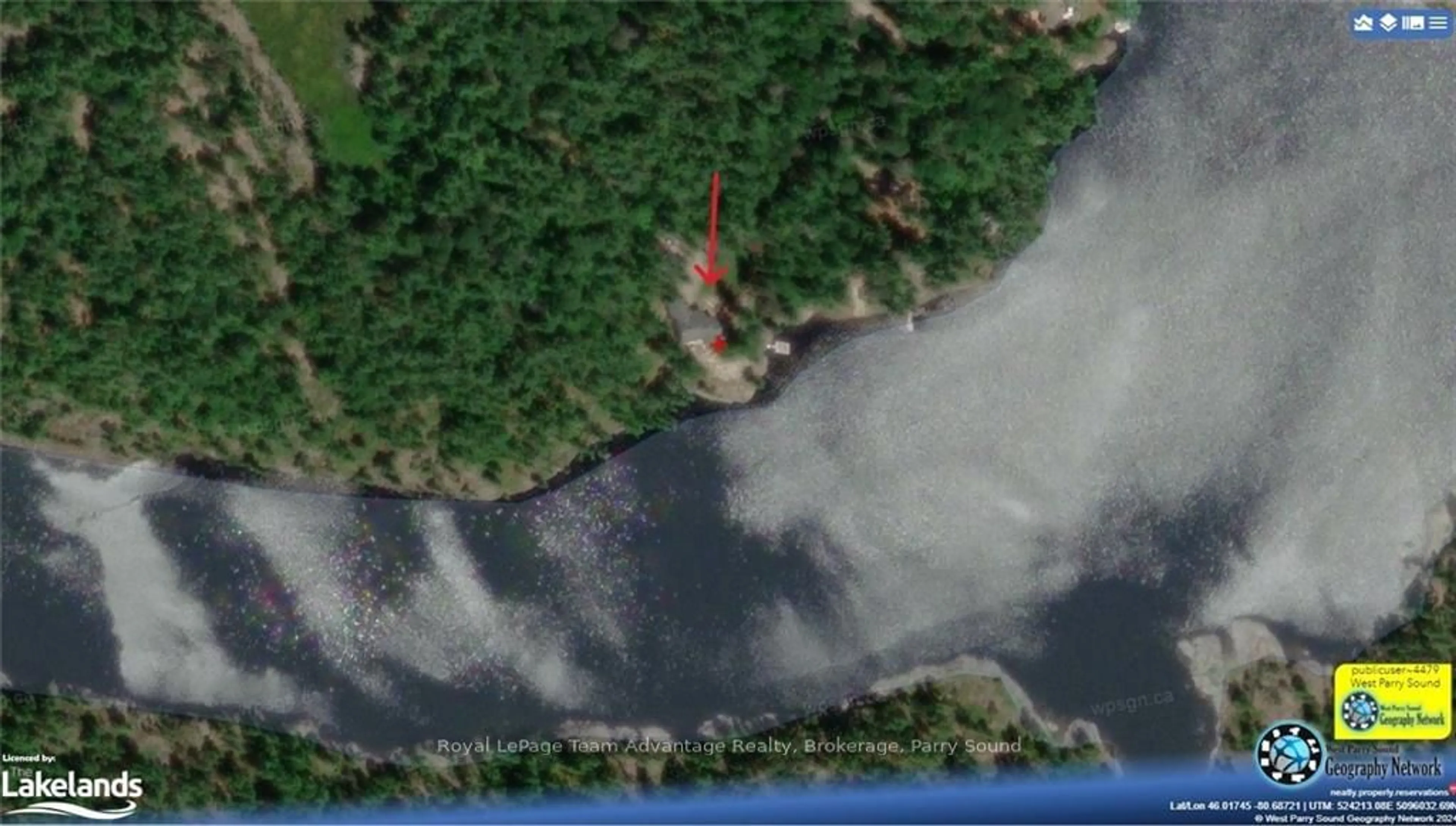 Picture of a map for 254G X-BAY Rd, Killarney Ontario P0M 1A0