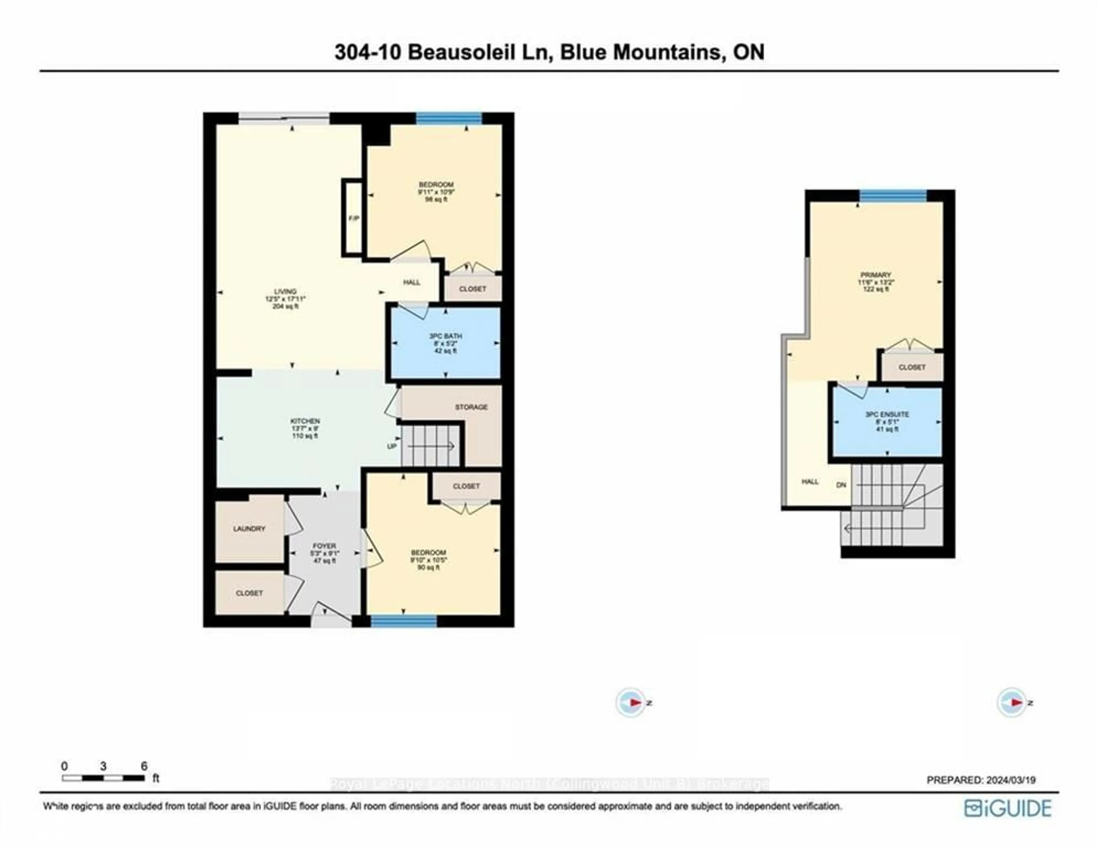 Floor plan for 10 BEAUSOLEIL LANE #304, Blue Mountains Ontario L9Y 0V2