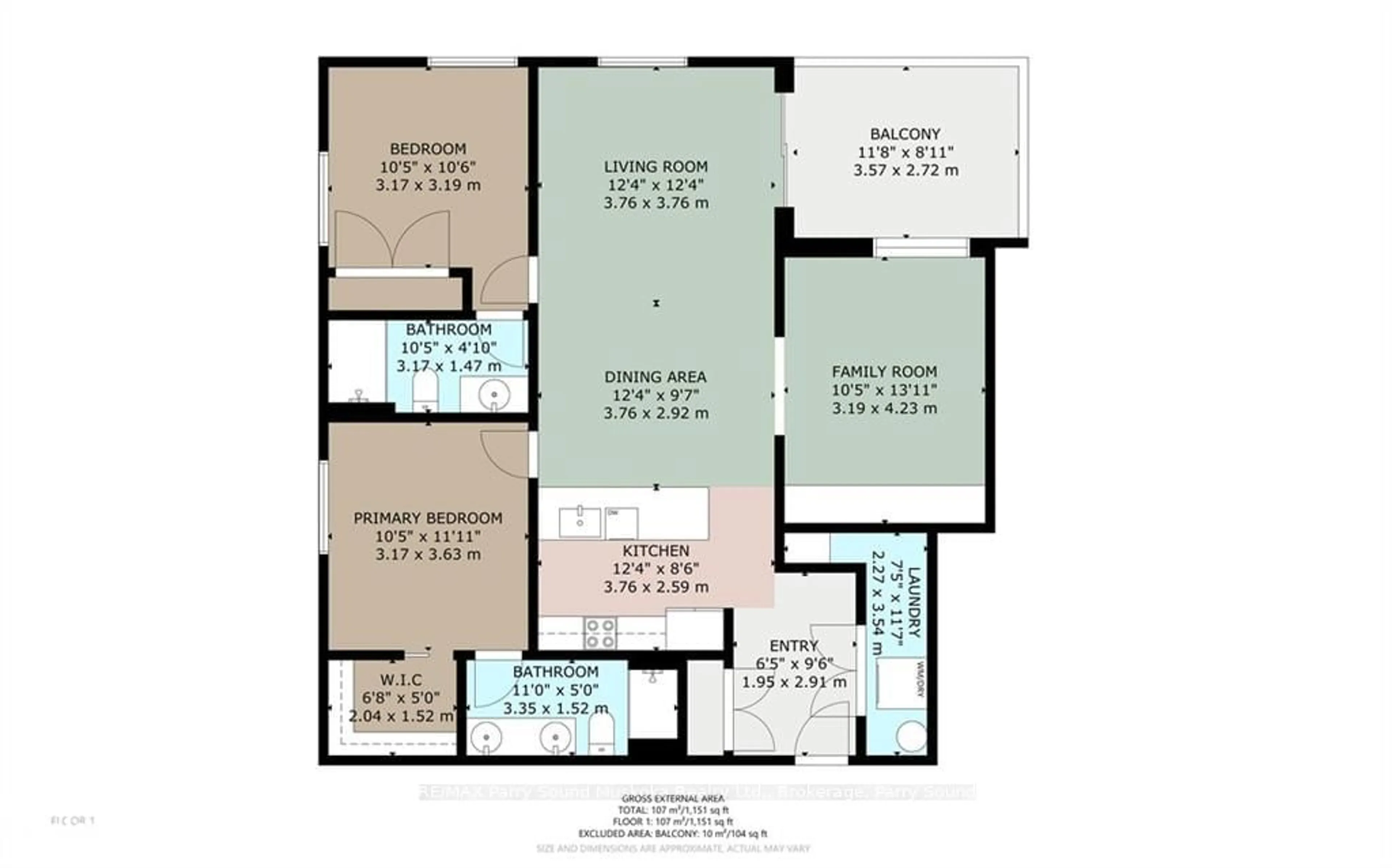 Floor plan for 11C SALT DOCK Rd #201, Parry Sound Ontario P2A 3B6